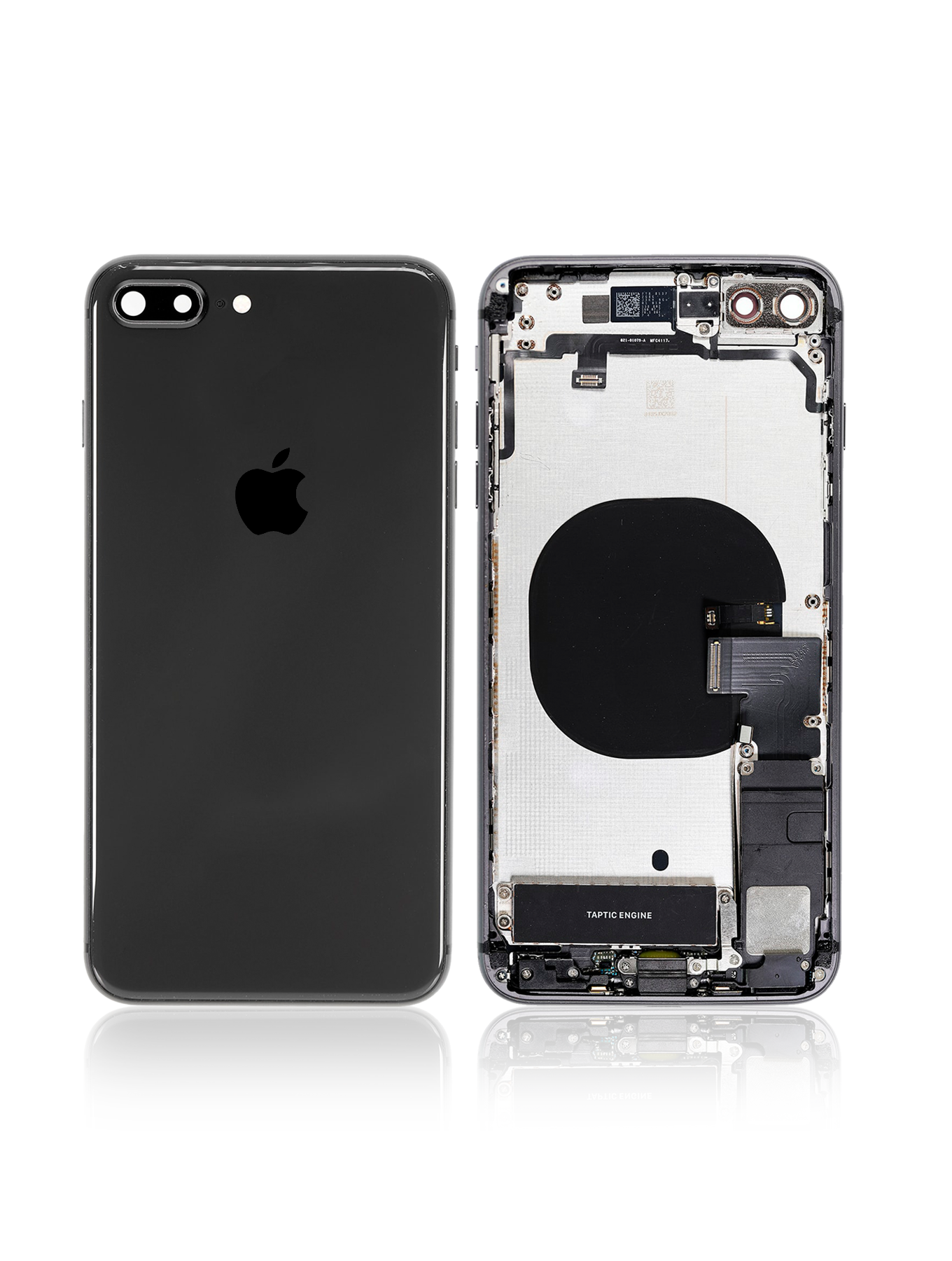 Carcasa trasera con piezas pequeñas preinstaladas para iPhone 8 Plus (Used OEM Pull, Cosmetic Grade:/B) (con logo)