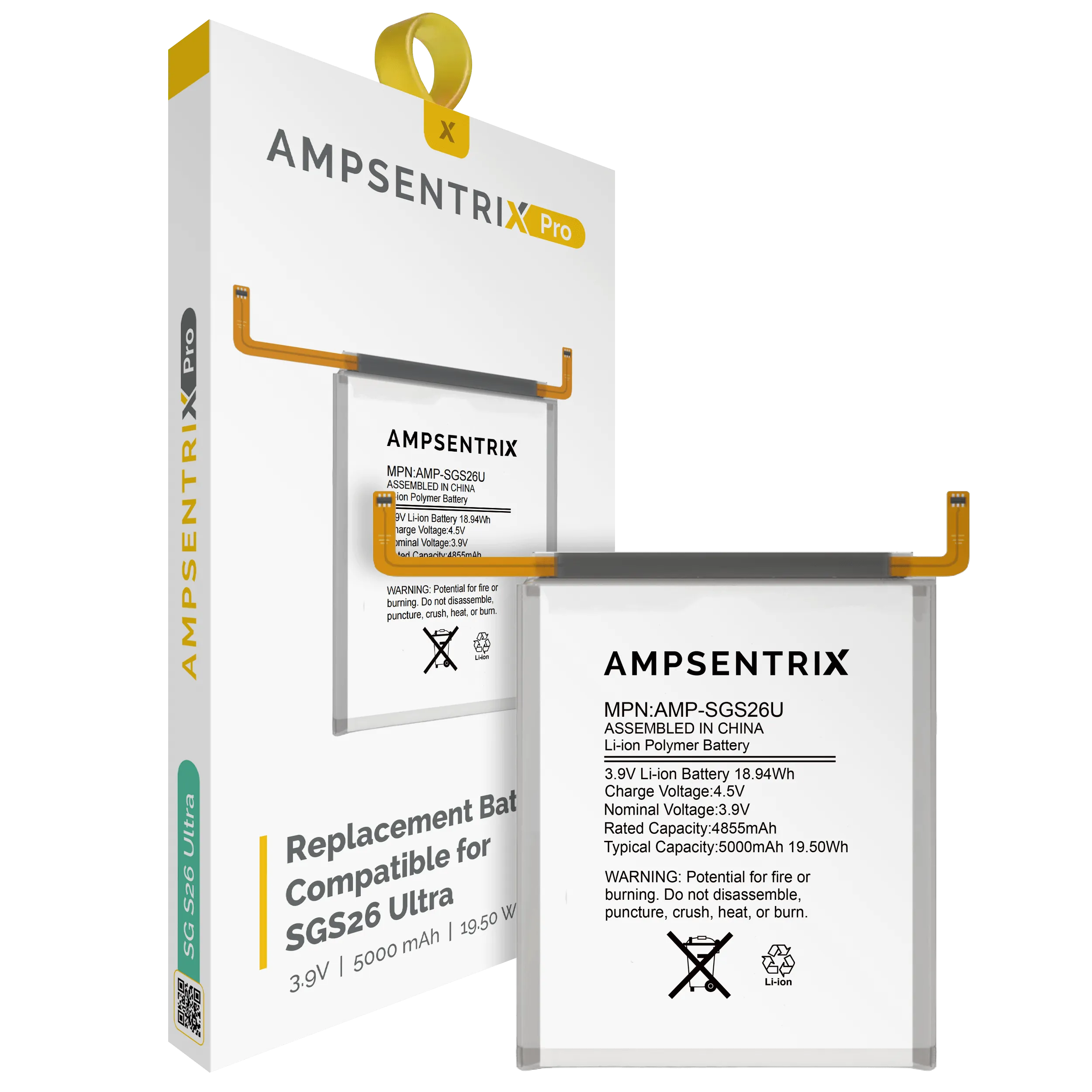 Batterie pour Samsung Galaxy S26 Ultra (AmpSentrix Pro)