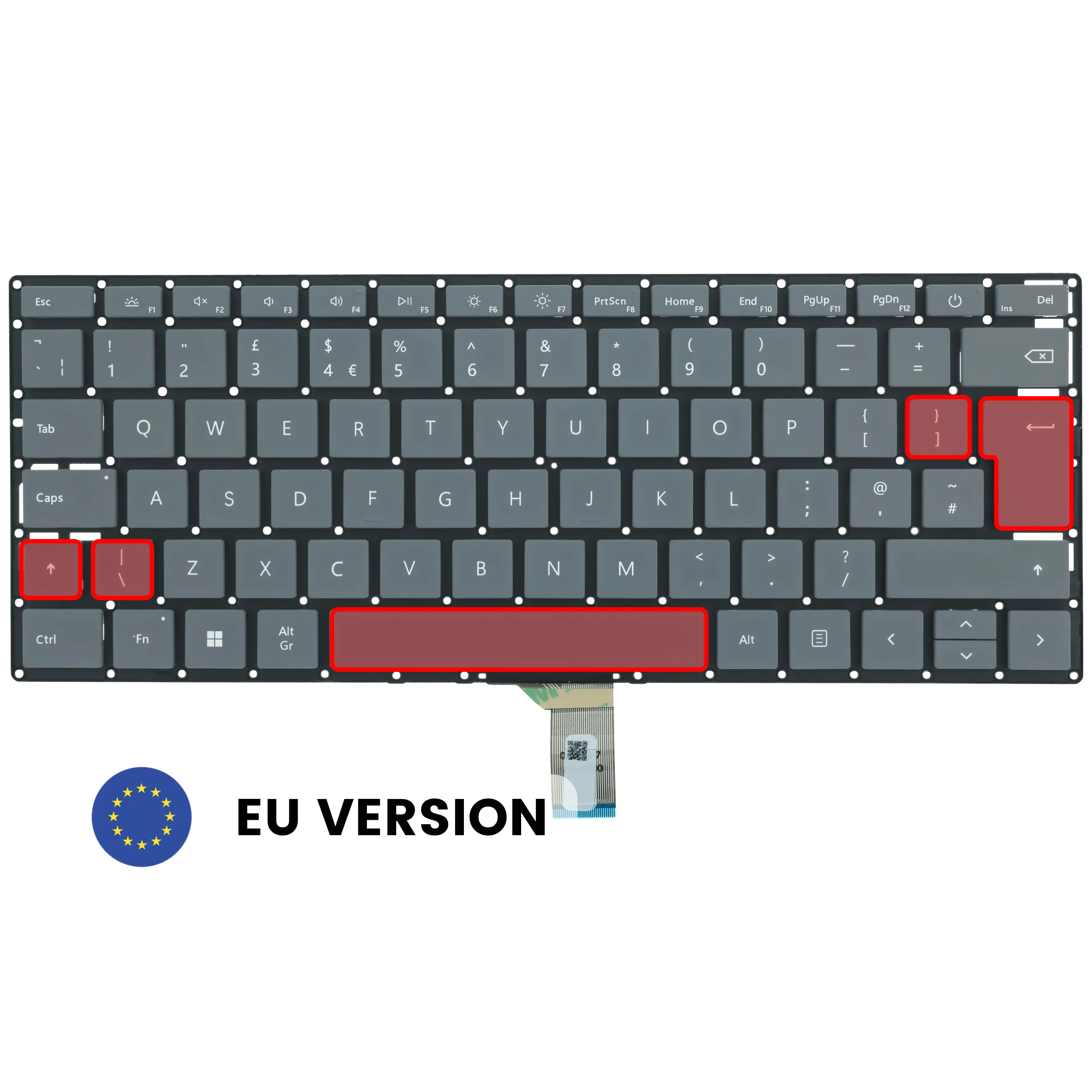 Clavier (seul) pour Surface Laptop 3 / 4 / 5 / 6 (13.5" / 15") (Platinum) (version EU)