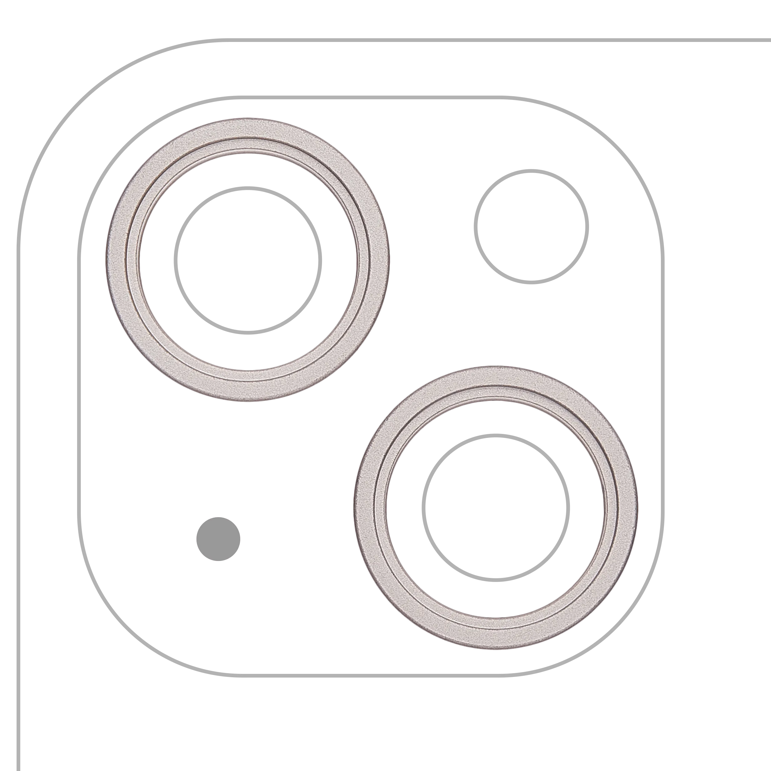 Nur Rückkamera-Zierring für iPhone 13 / 13 Mini (2-teiliges Set) (Polarstern) (10er-Pack)