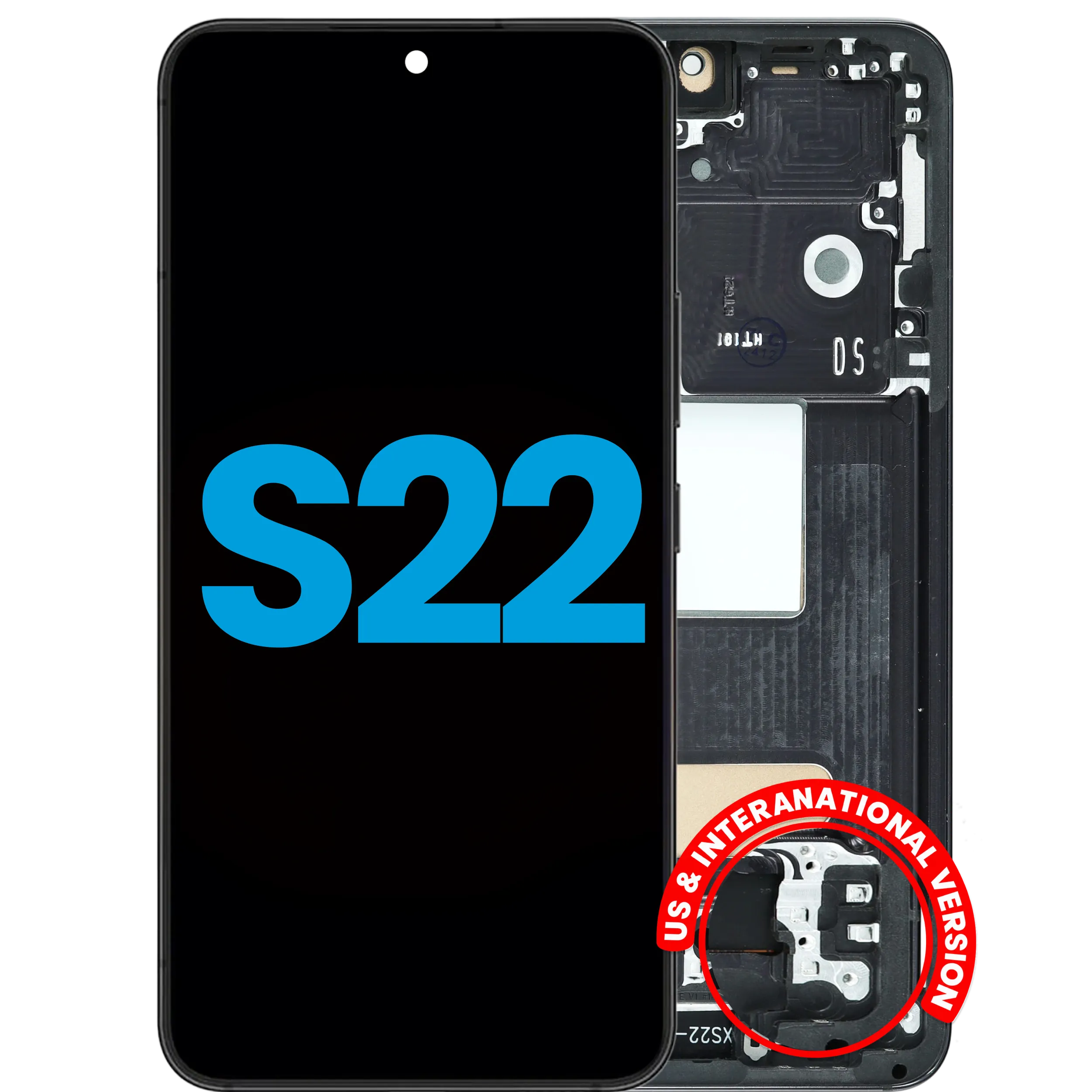 Écran LCD avec cadre (sans FingerPrint Sensor) pour Samsung Galaxy S22 5G (Compatible · Incell)