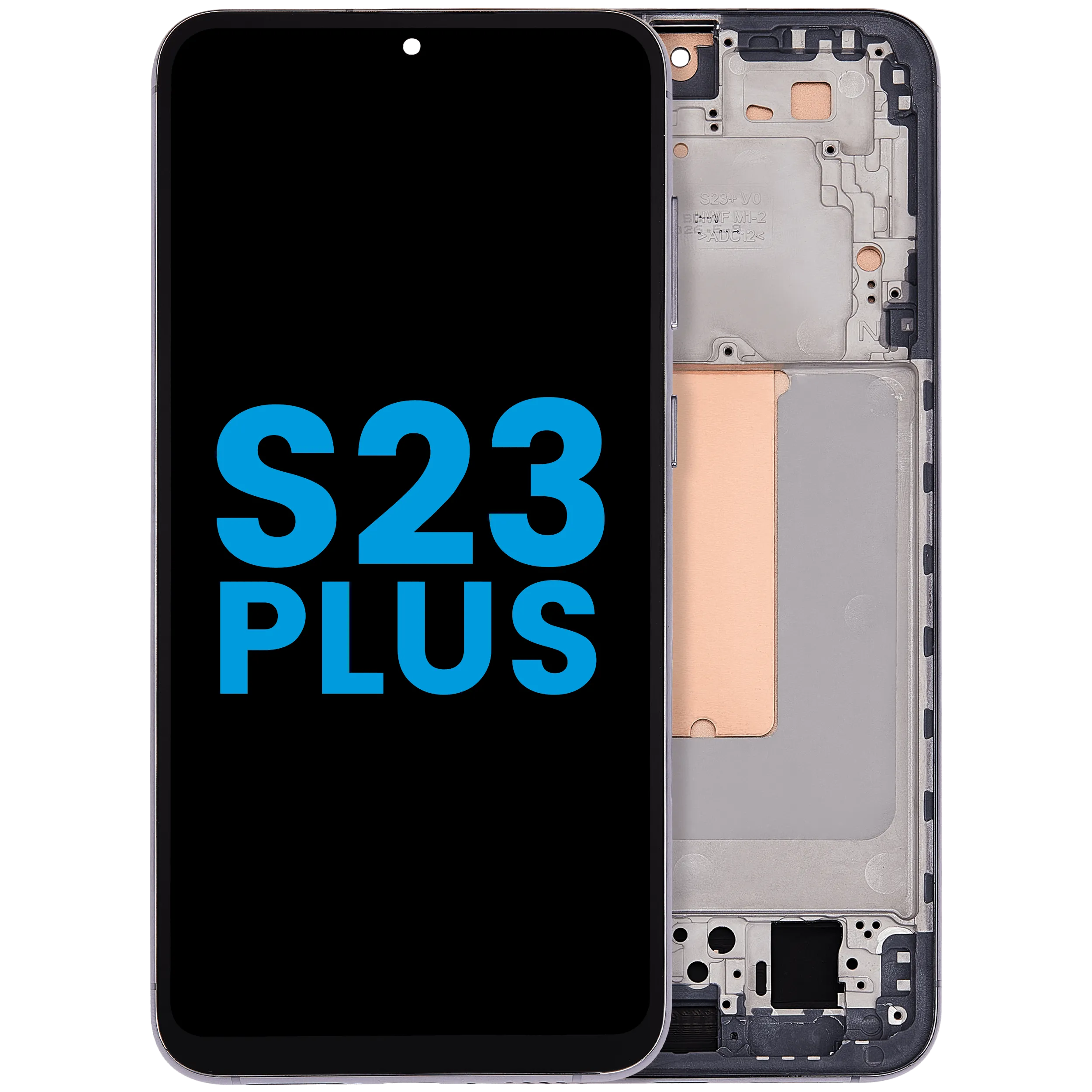 Display LCD con telaio (senza FingerPrint Sensor) per Samsung Galaxy S23 Plus 5G (Compatibile · Incell)