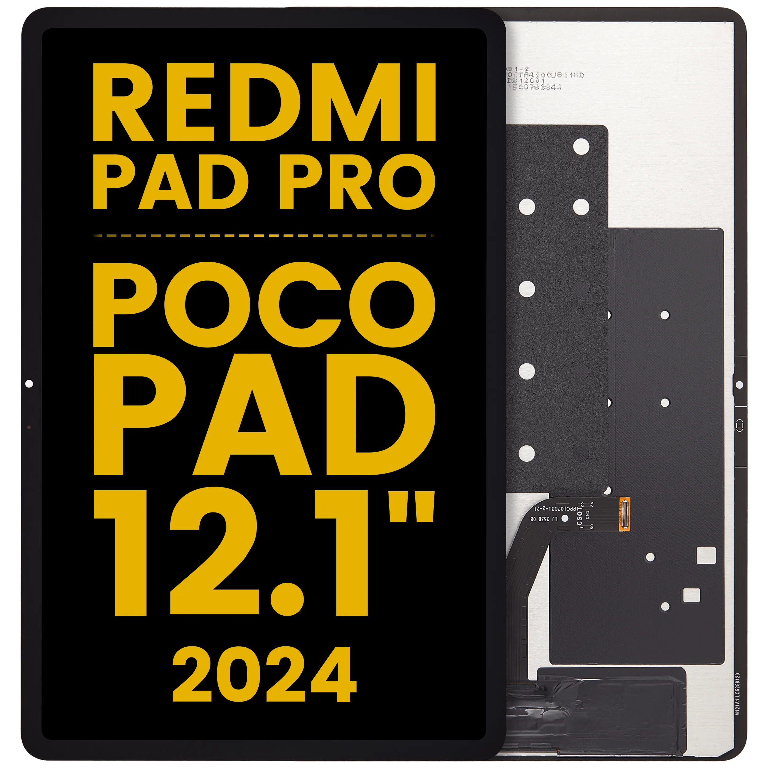 LCD-Display ohne Rahmen für Xiaomi Poco Pad / Xiaomi Poco Pad 5G / Redmi Pad Pro / Redmi Pad Pro 5G (Generalüberholt)