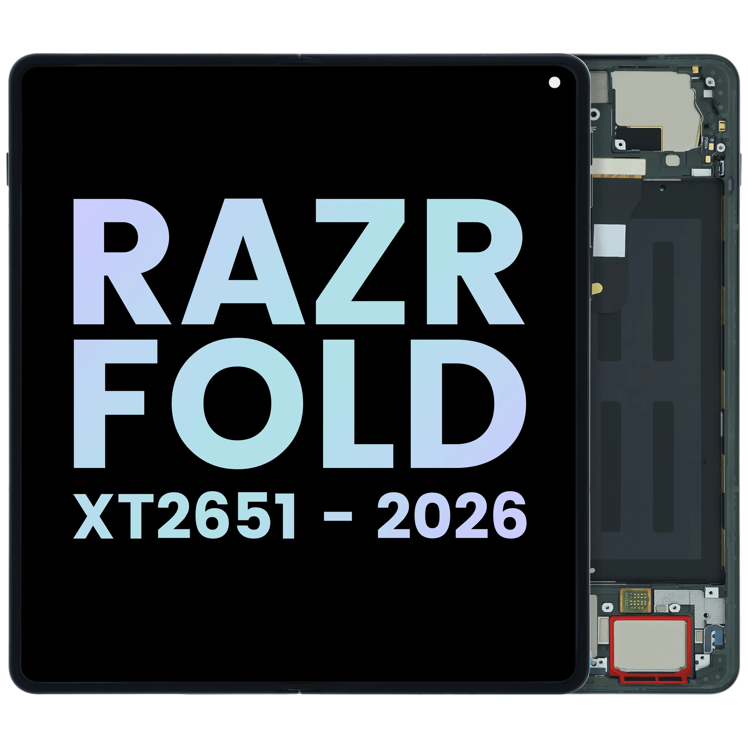 Complete OLED Pantalla completa para Motorola Razr Fold (XT2651 / 2026) (Original OEM) (Blackened Azul)