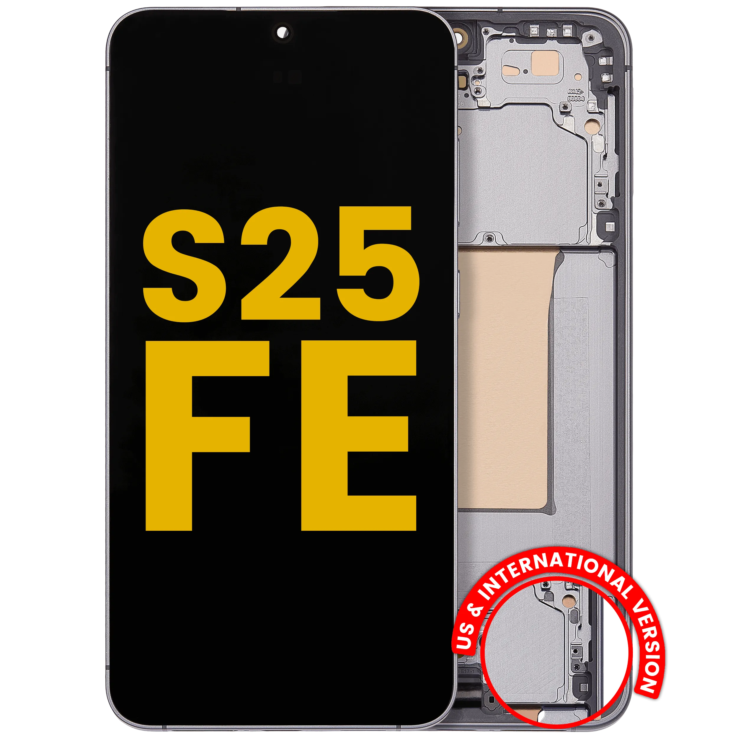 Ecrã OLED com moldura para Samsung Galaxy S25 FE 5G (versão EUA e internacional) (Recondicionado) (Jetblack)