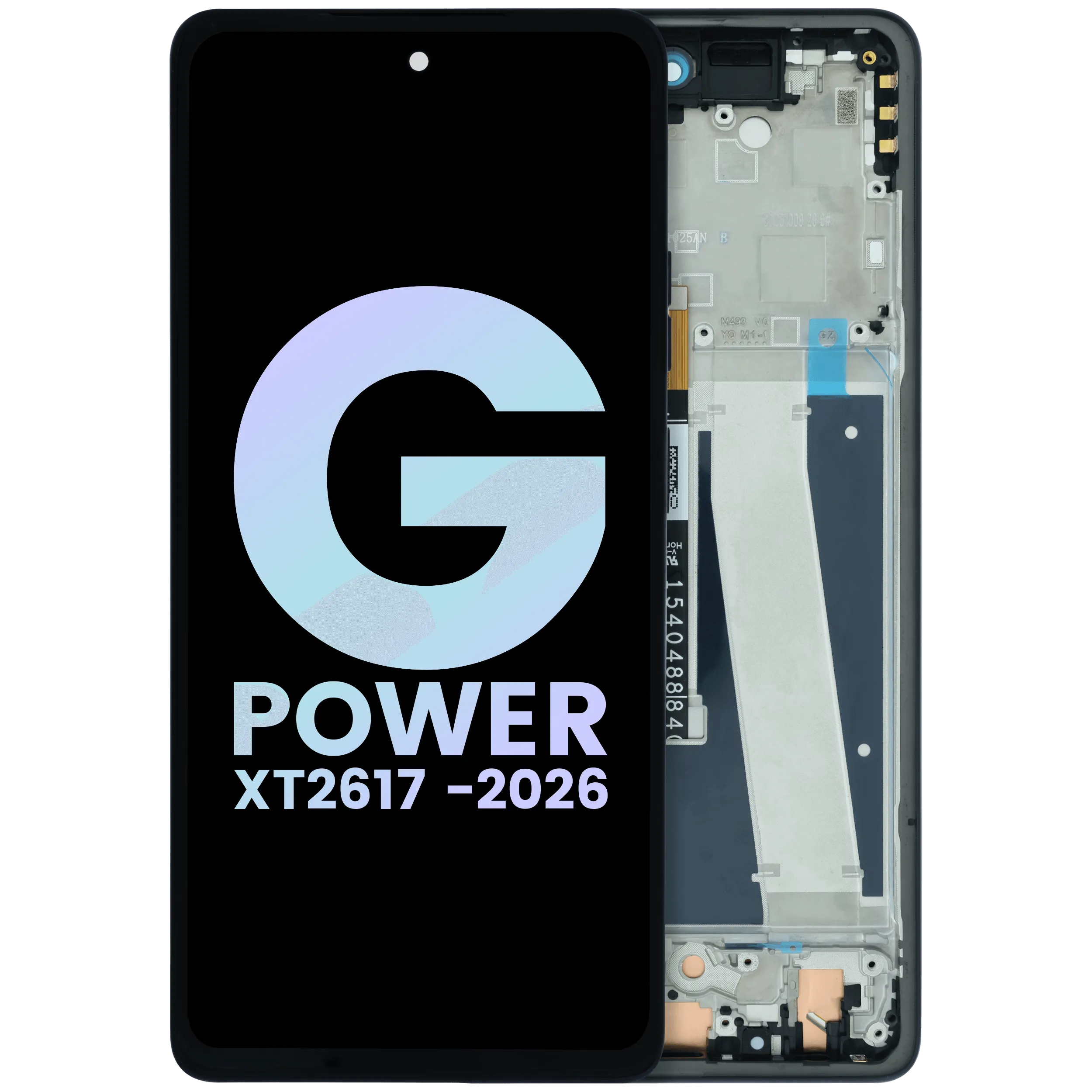Écran OLED avec cadre pour Motorola Moto G Power (XT2617 / 2026) (Original OEM) (Evening Bleu)