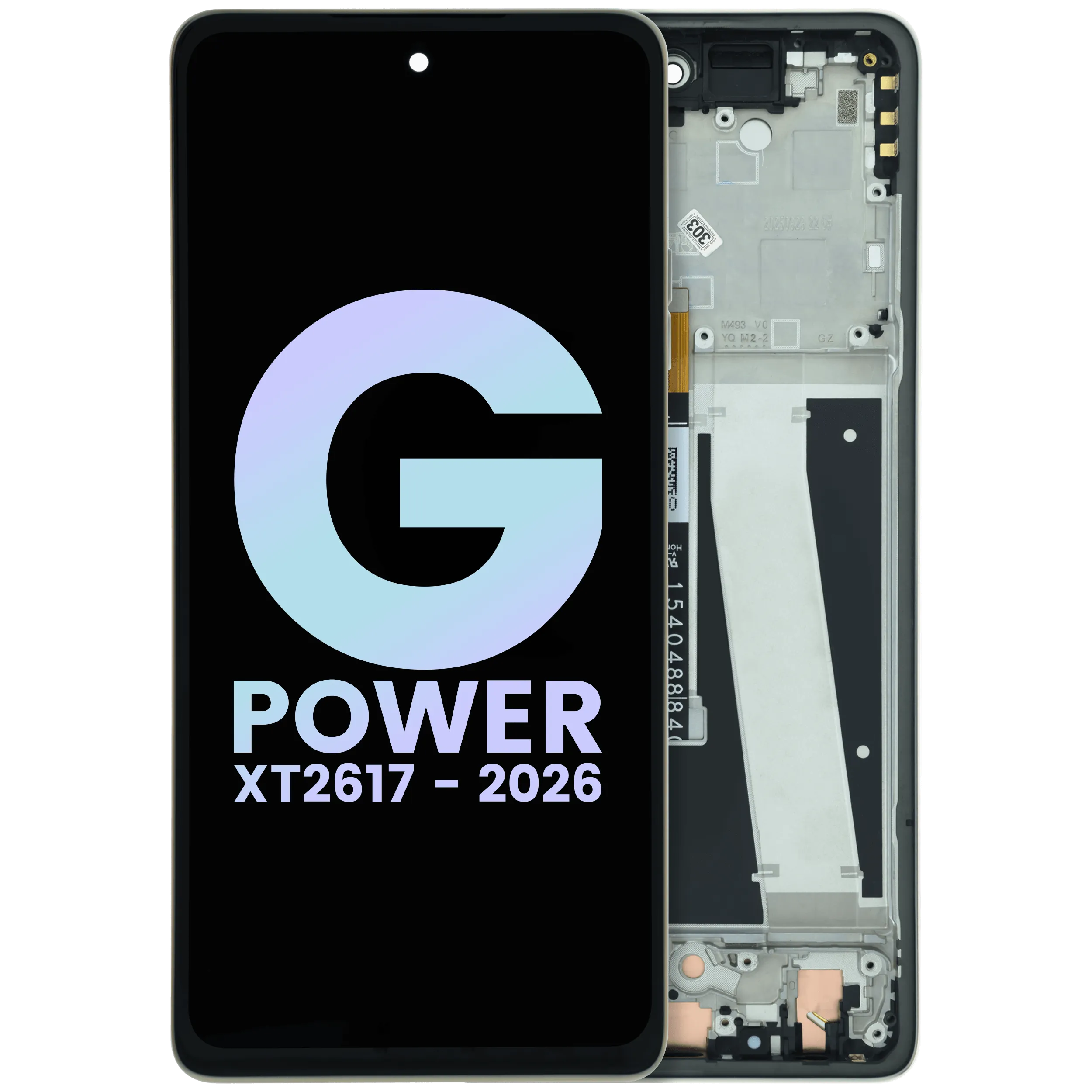 OLED-scherm met frame voor Motorola Moto G Power (XT2617 / 2026) (Origineel OEM) (Pure Cashmere)