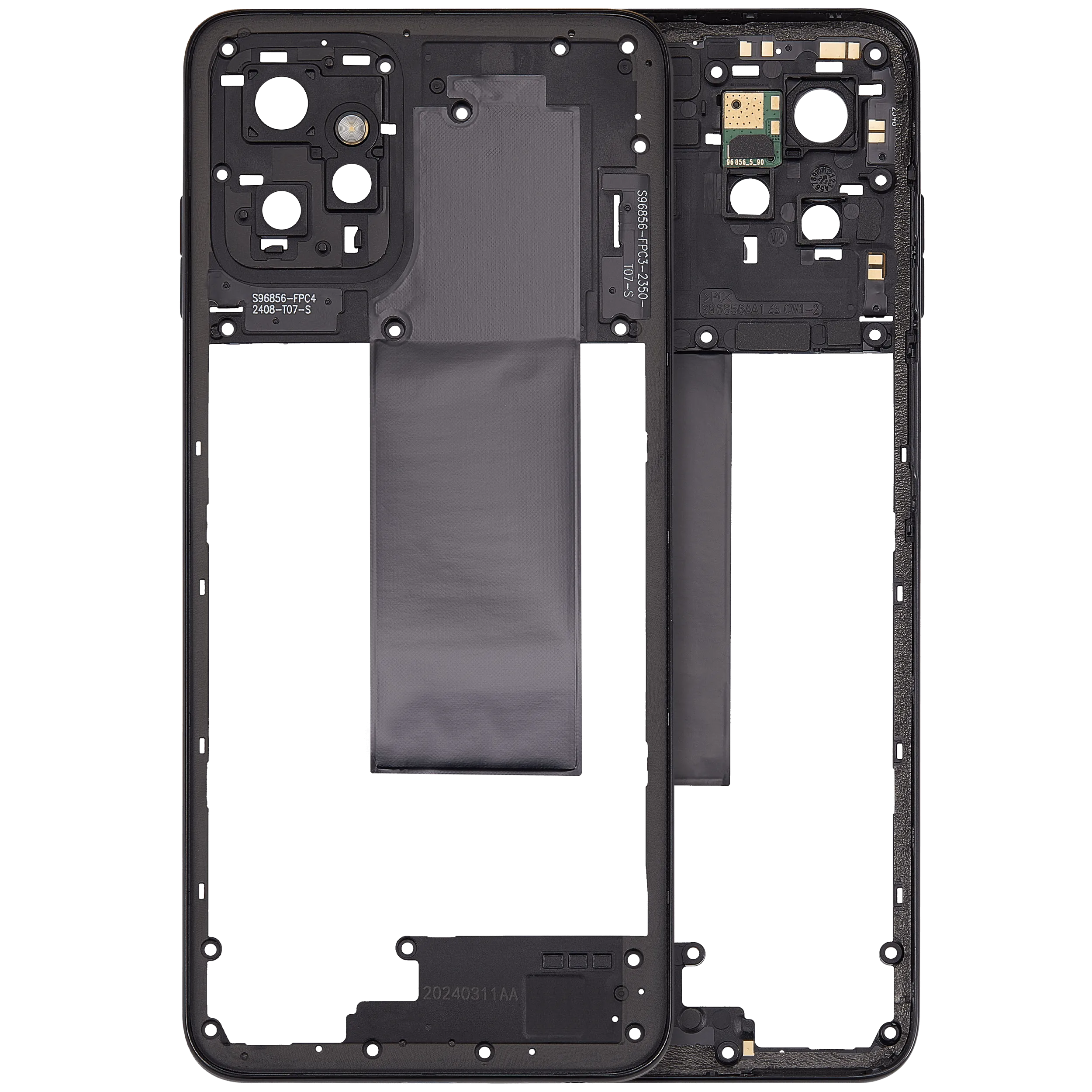 Mid carcaça para Motorola Moto G Power 5G (XT2311 / 2023) (Premium) (Concrete Cinzento)