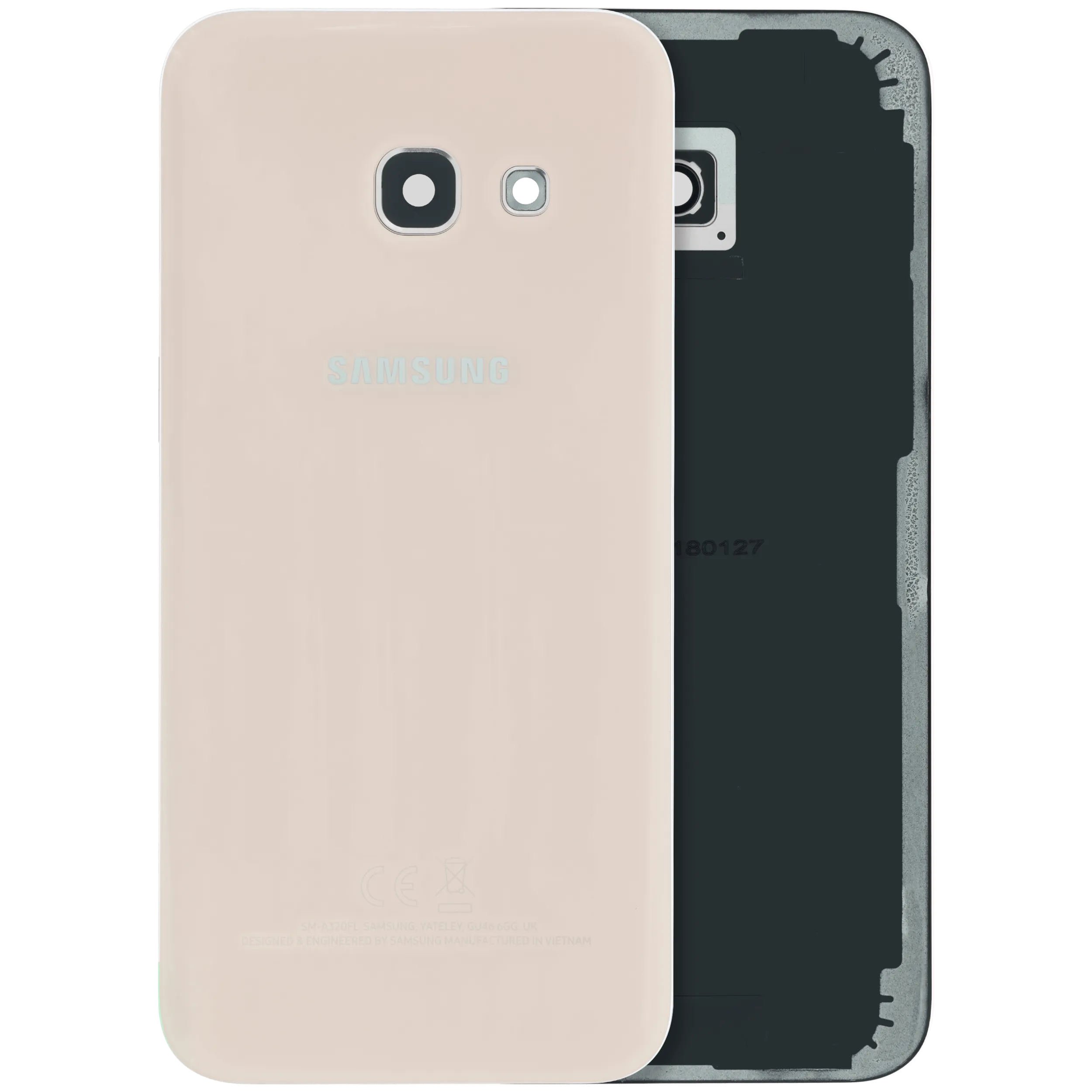 Tapa trasera de cristal con lente de cámara para Samsung Galaxy A3 (A320 / 2017) (Original Service Pack)