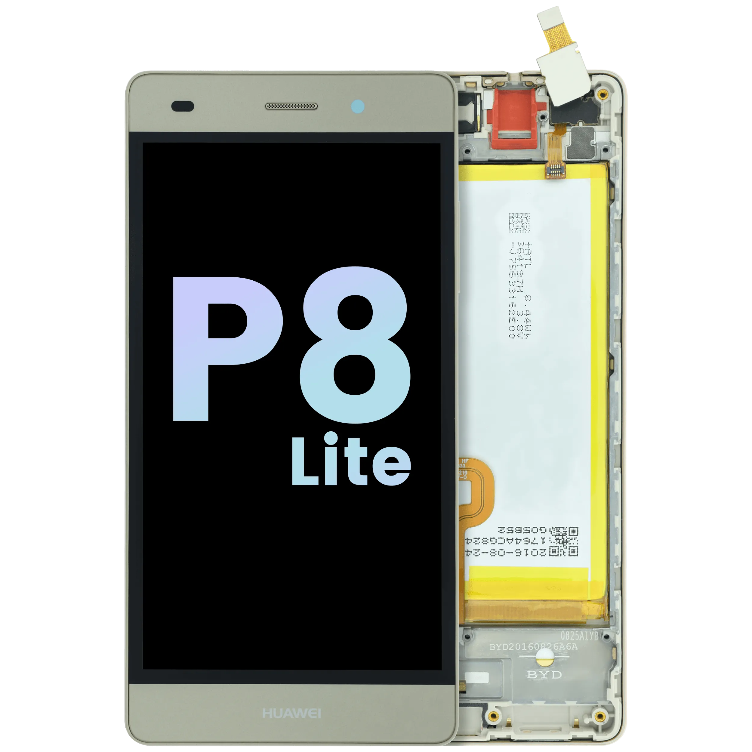 Écran LCD avec cadre pour Huawei P8 Lite ALE-L21 (2015) (Original Huawei)