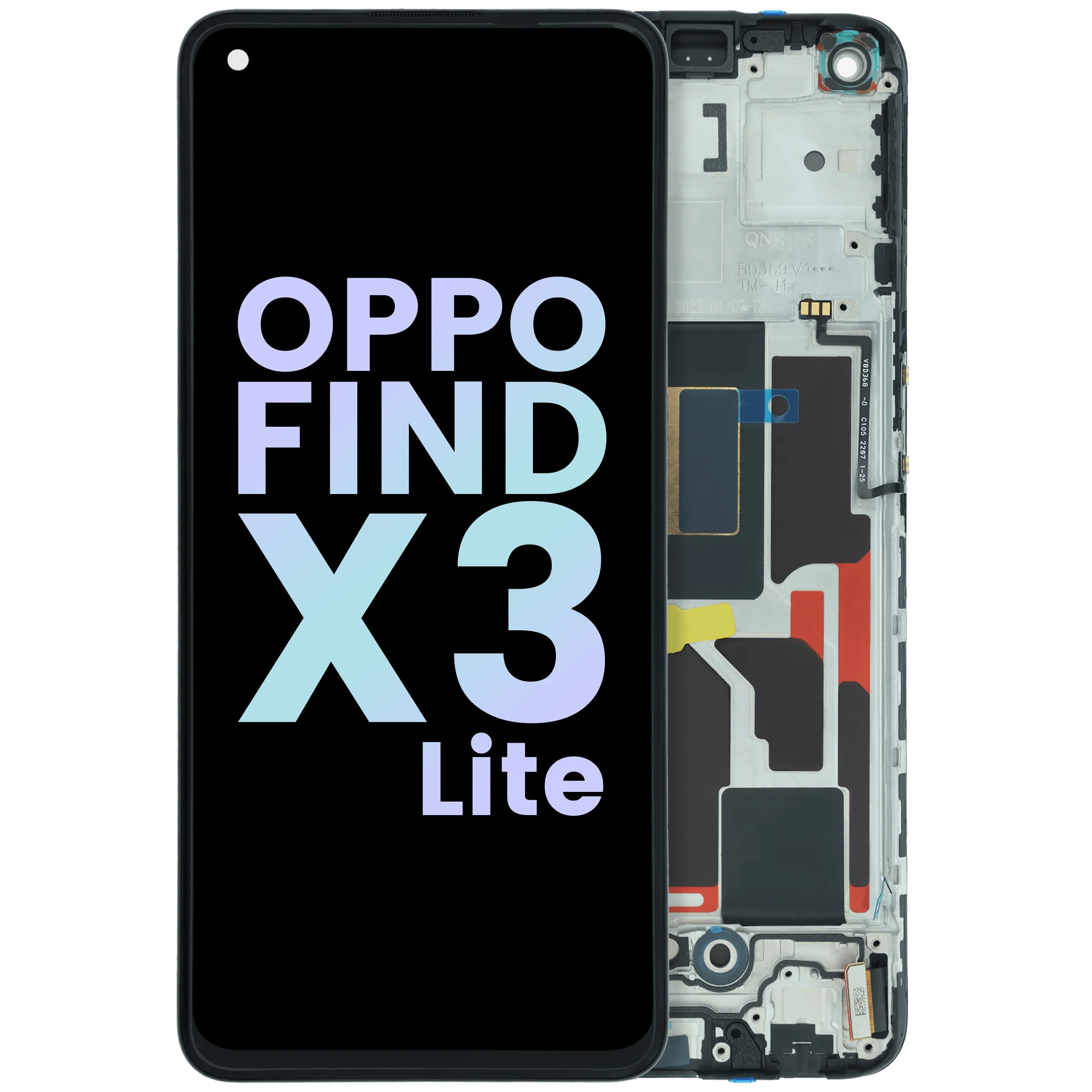 OLED-Display mit Rahmen für OPPO Find X3 Lite (Original)