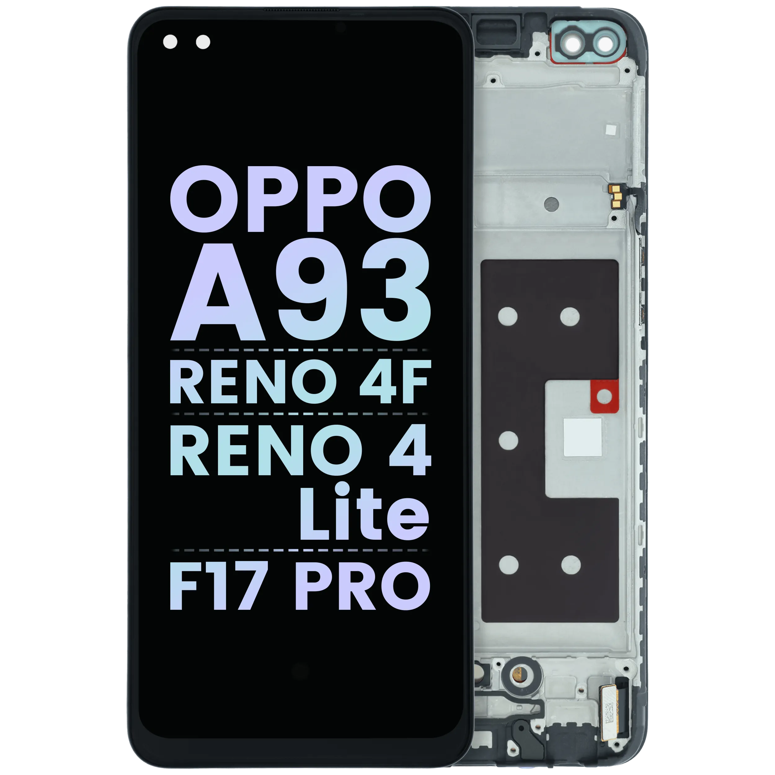 Écran OLED avec cadre pour OPPO A93/ Reno 4 F/ Reno 4 Lite/ F17 Pro (Original)