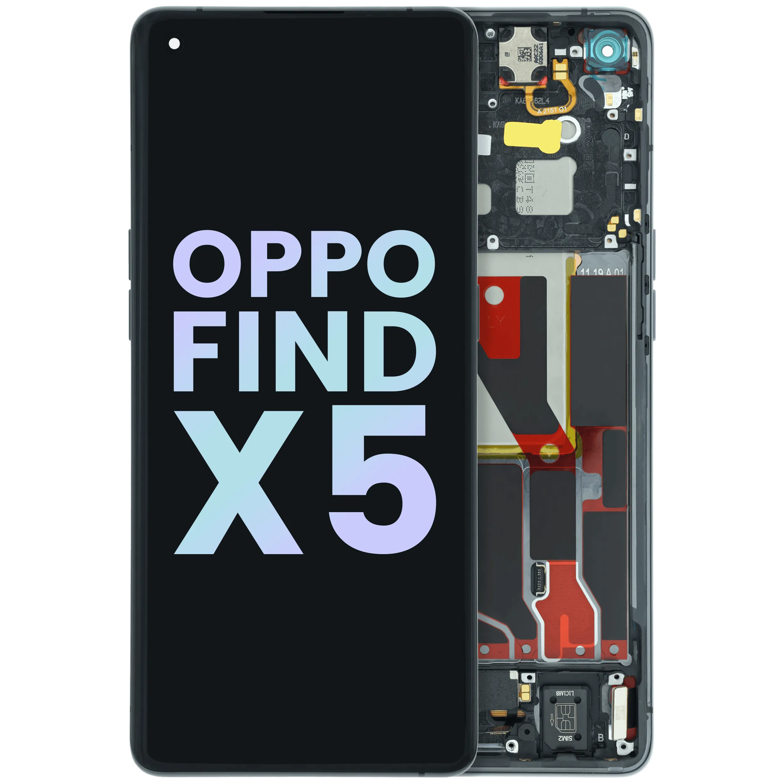 OLED-Display mit Rahmen für OPPO Find X5 CPH2307 (Original)
