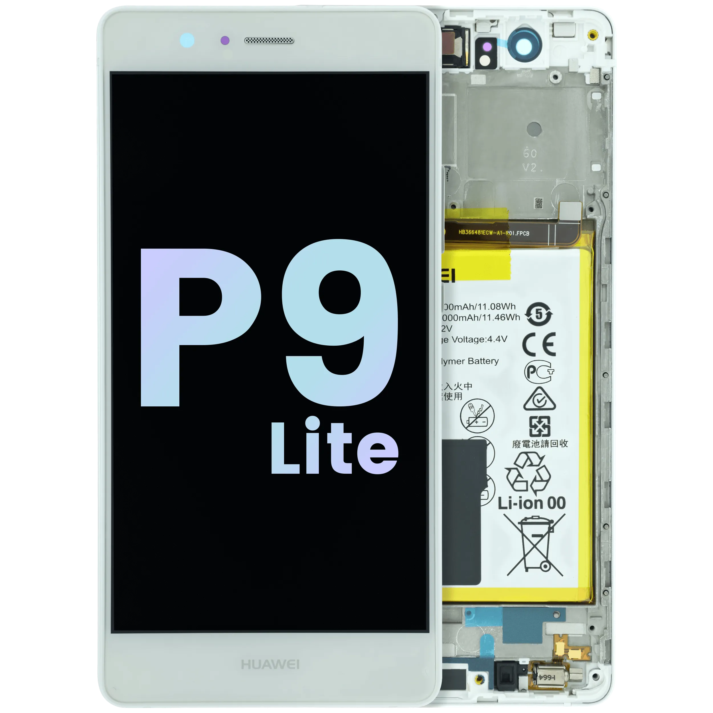 Pantalla LCD con marco para Huawei P9 Lite VNS-L21 (original de Huawei)
