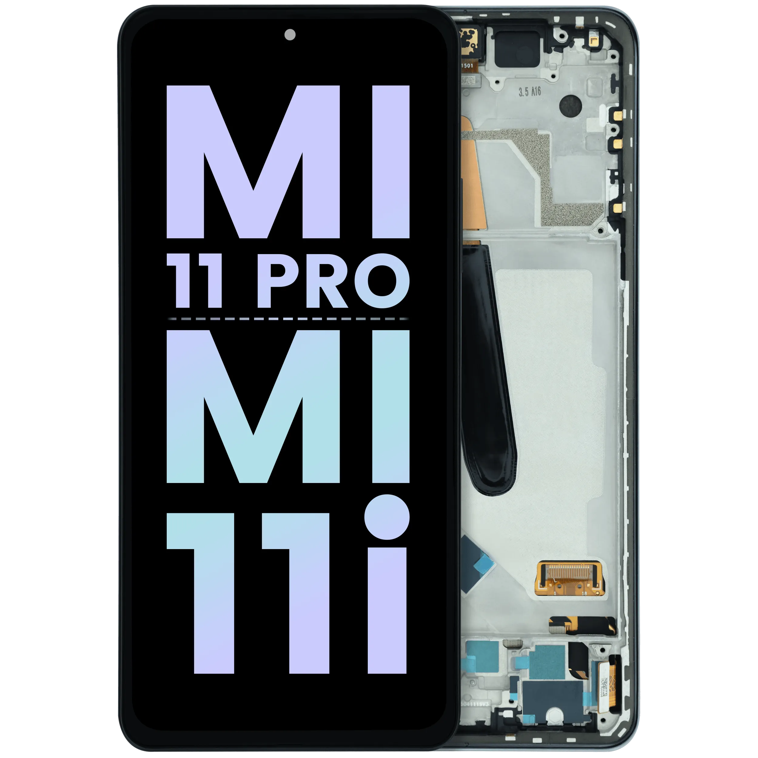 OLED-Display mit Rahmen für Xiaomi Mi 11 Pro / Mi 11i (Original)