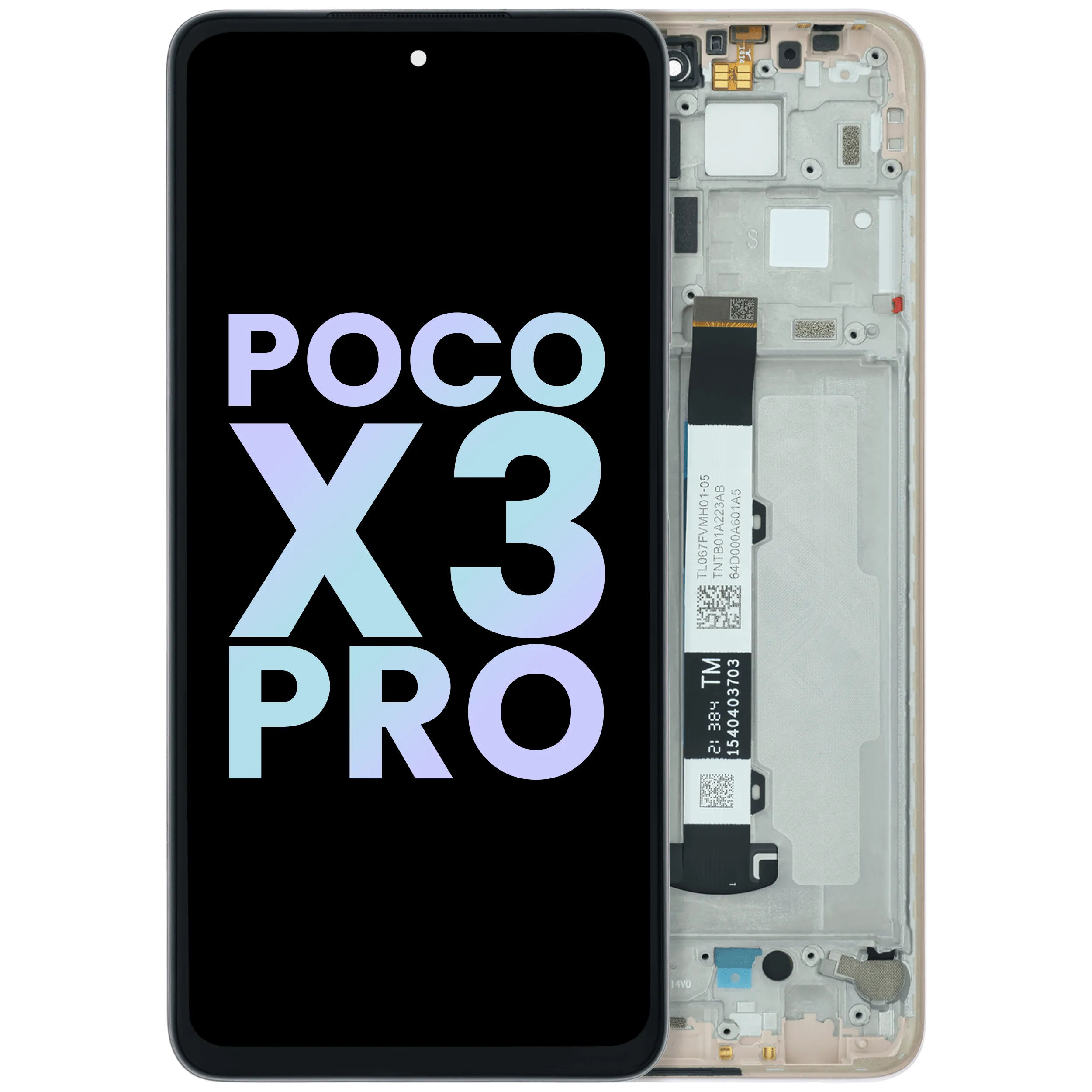 LCD-Display mit Rahmen für Xiaomi Poco X3 Pro (Original)