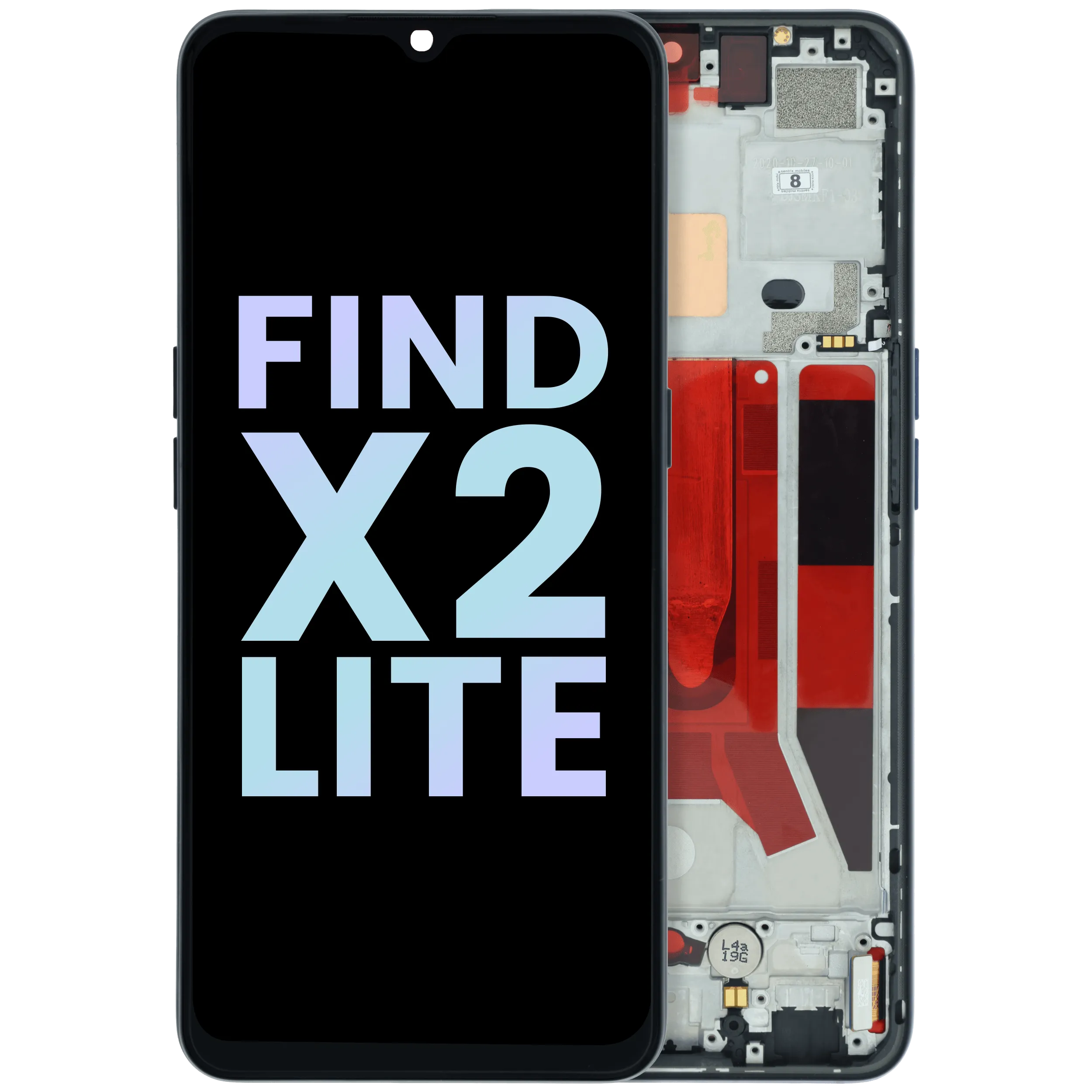 OLED-Display mit Rahmen für OPPO Find X2 Lite CPH2005 (Original)