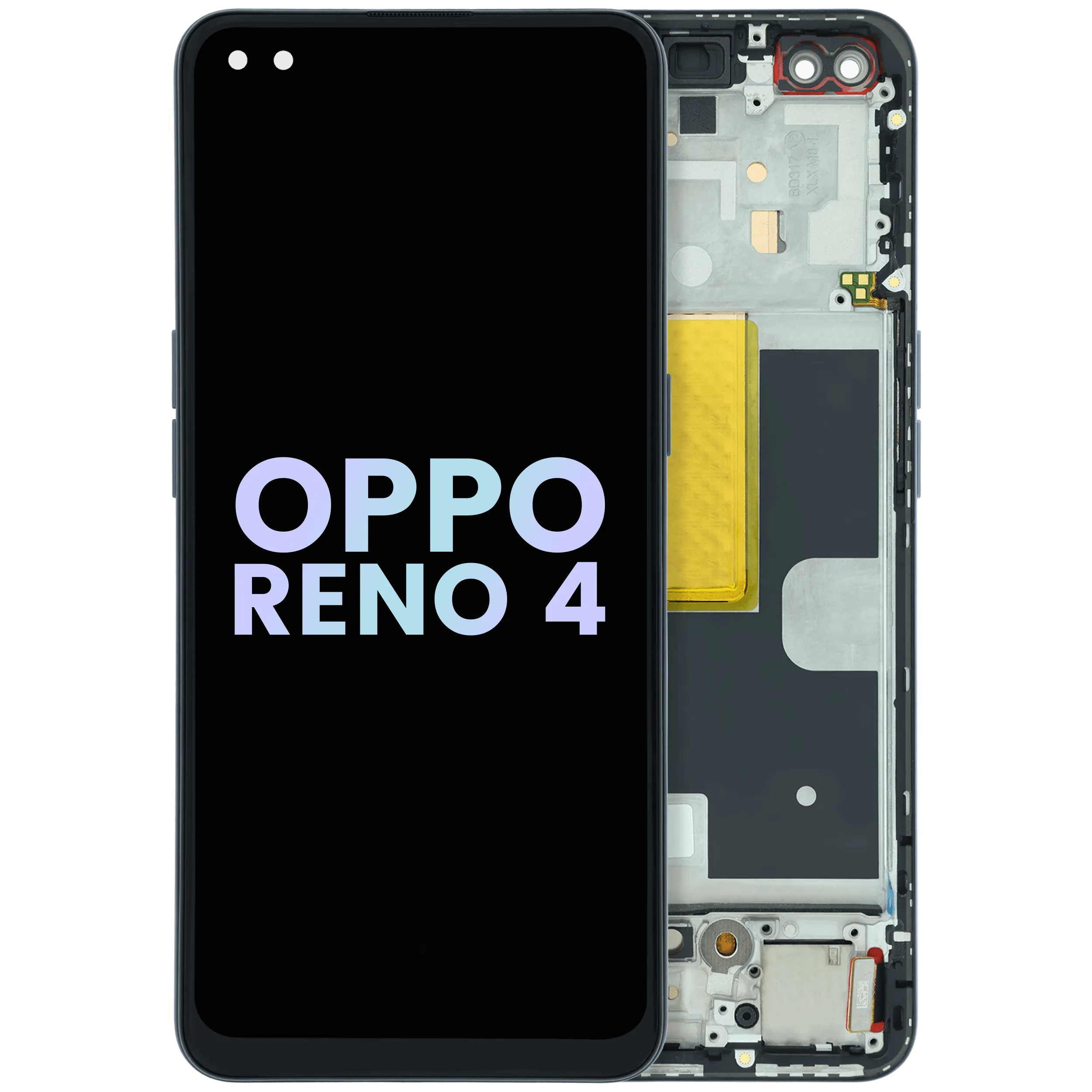 OLED-Display mit Rahmen für OPPO Reno 4 5G CPH2091 (Original)
