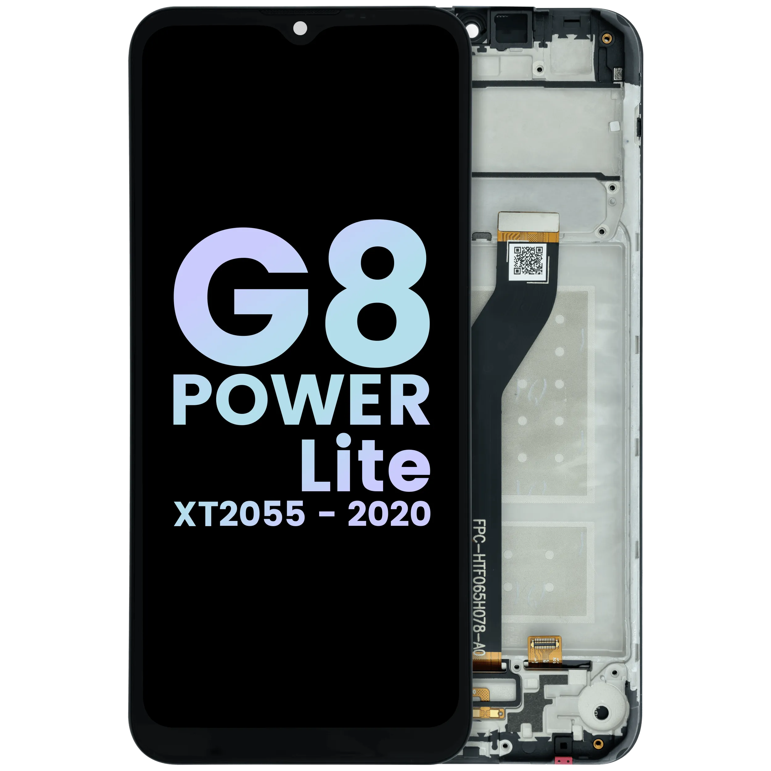 LCD-Display mit Rahmen für Motorola Moto G8 Power Lite XT2055 (Original OEM) (Alle Farben)