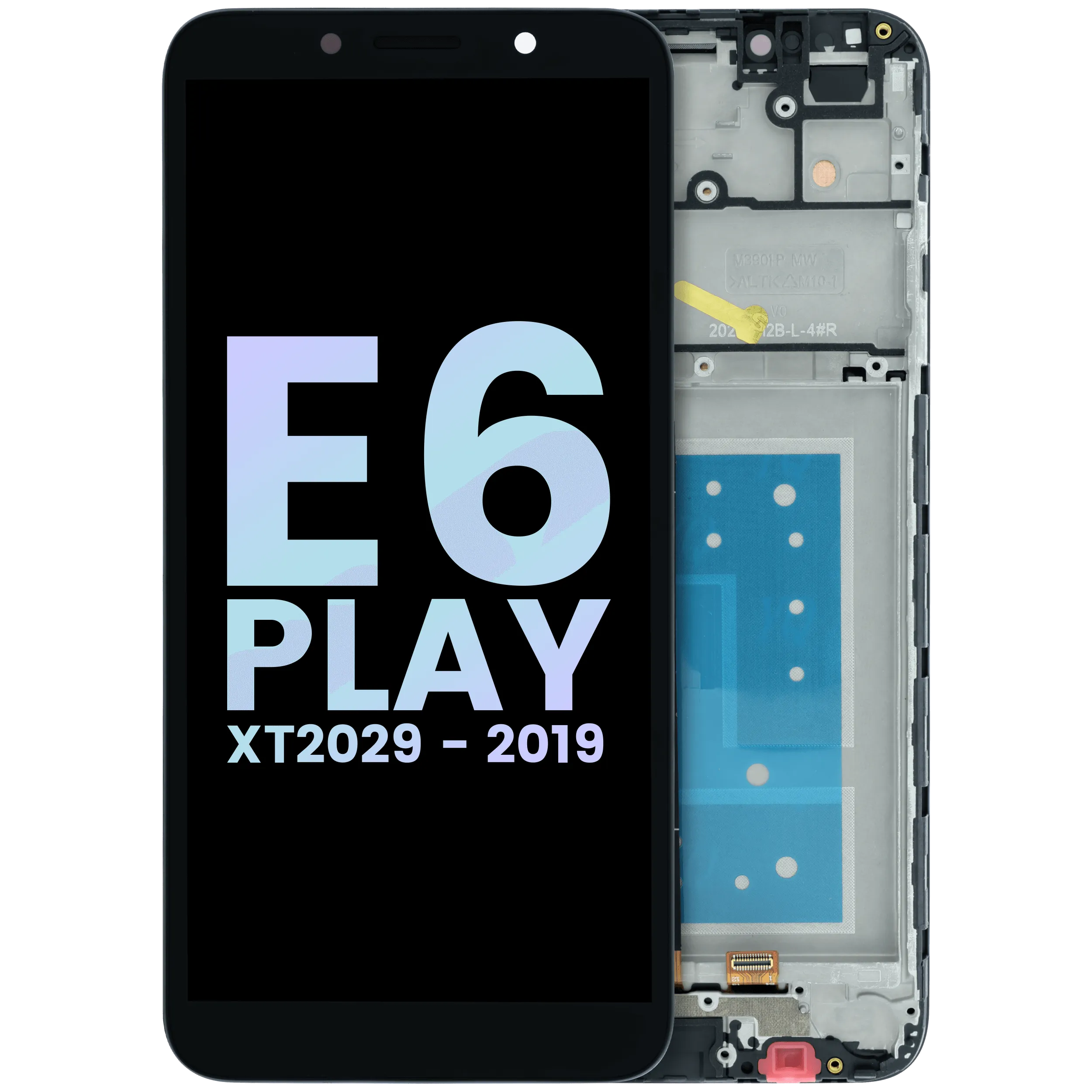 LCD-Display mit Rahmen für Motorola Moto E6 Play XT2029 (Original OEM) (Alle Farben)