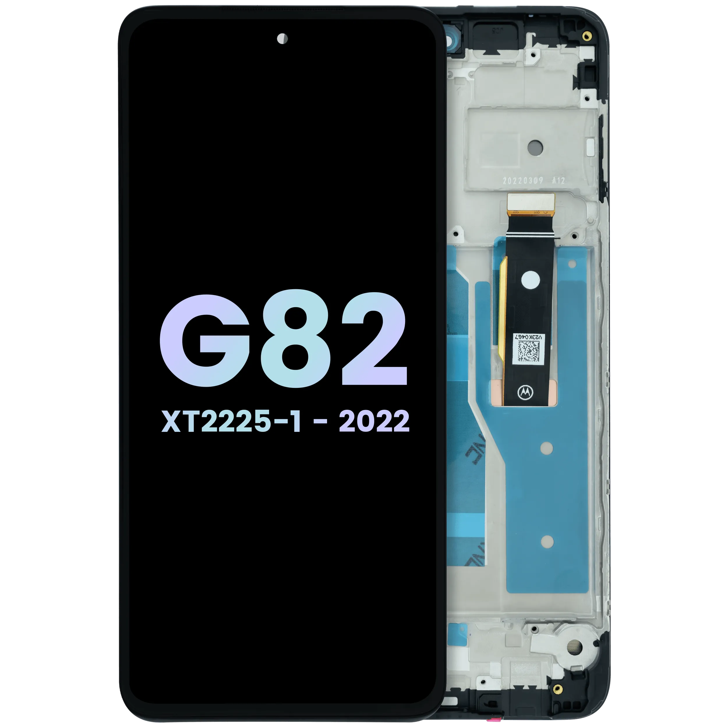 OLED-Display mit Rahmen für Motorola Moto G82 XT2225 (Original OEM) (Alle Farben)