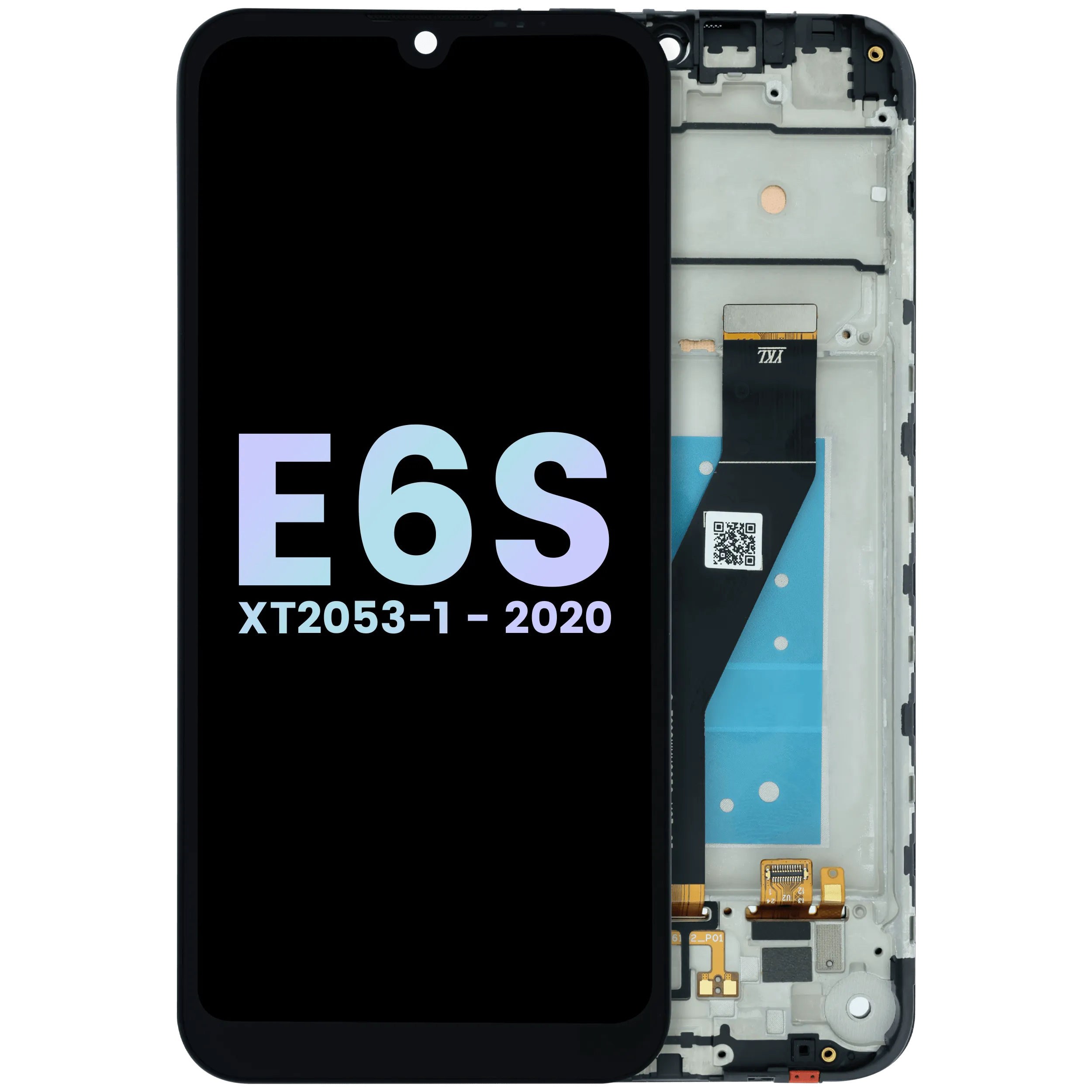 LCD-Display mit Rahmen für Motorola Moto E6s XT2053 (Original OEM) (Alle Farben)