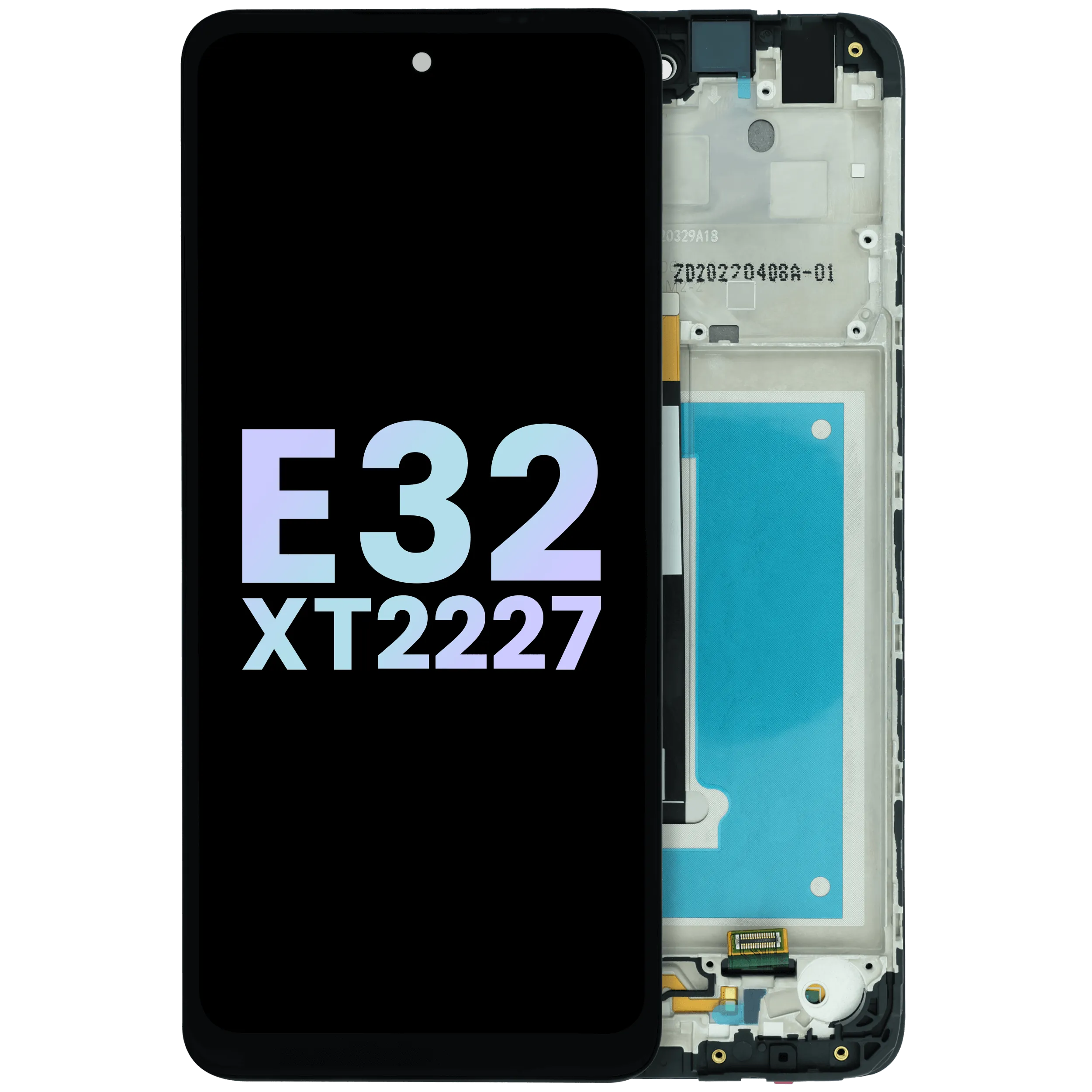 LCD-Display mit Rahmen für Motorola Moto E32 XT2227 (Original OEM) (Alle Farben)