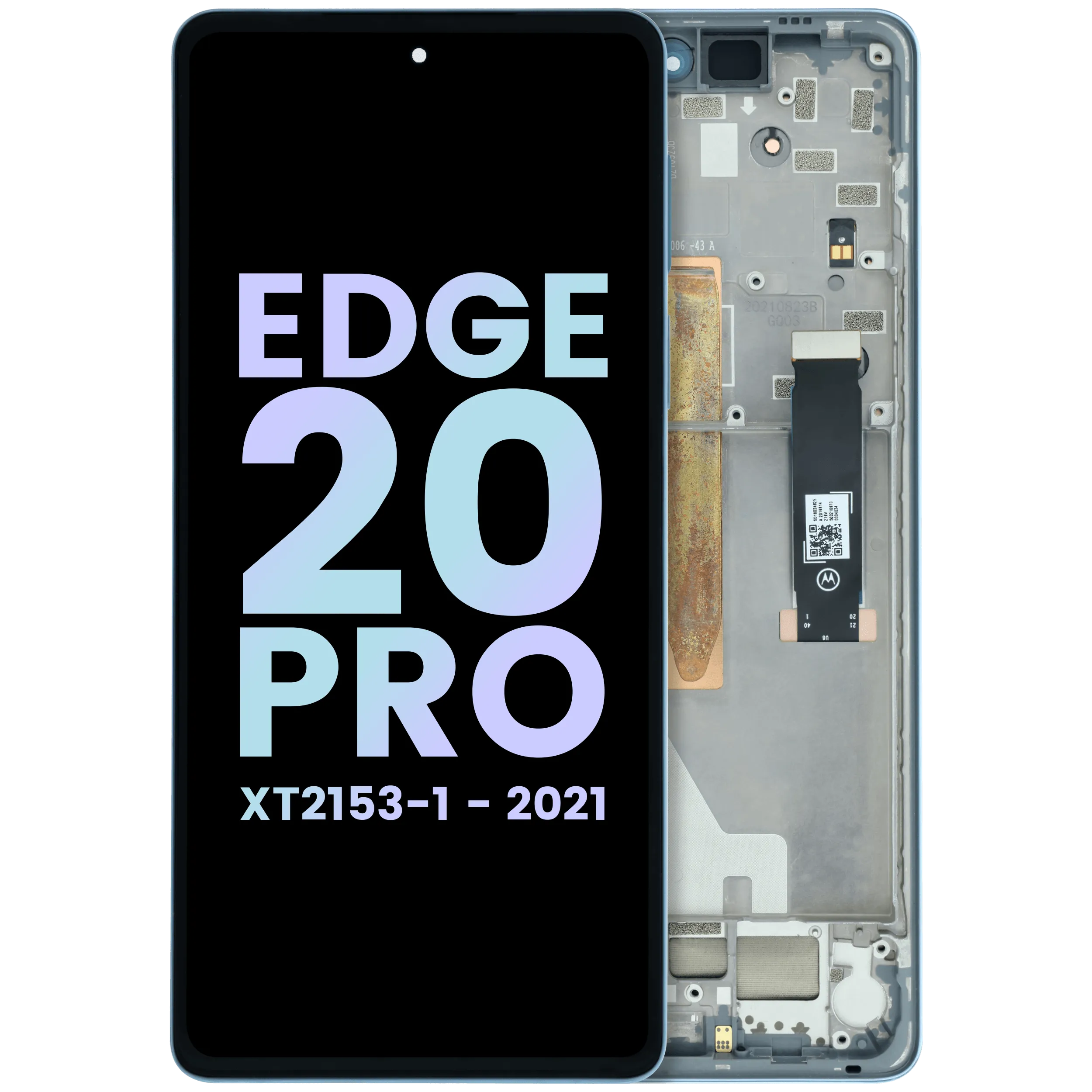 OLED-Display mit Rahmen für Motorola Edge 20 Pro XT2153 (Original OEM)