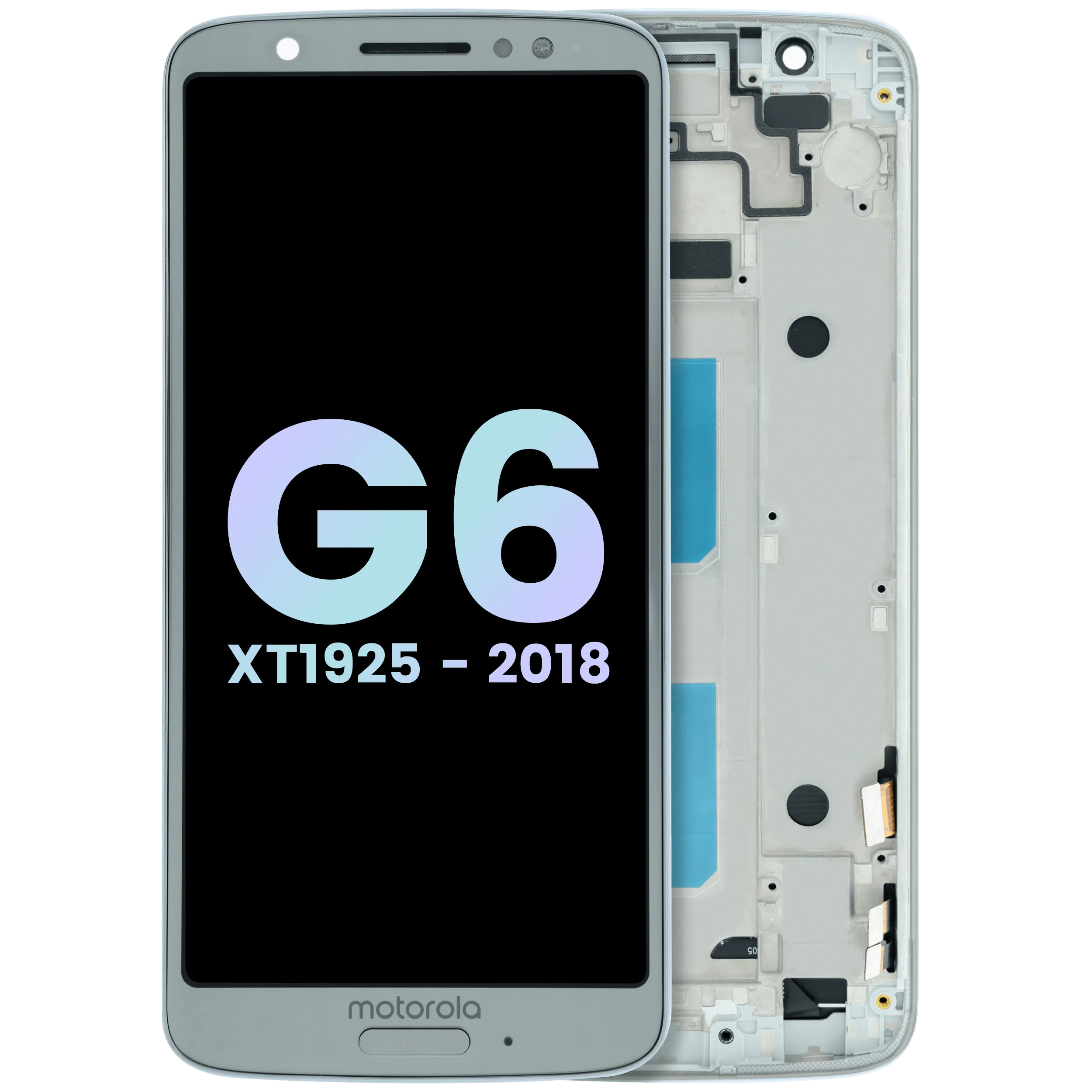 LCD-Display mit Rahmen für Motorola Moto G6 XT1925 (Original OEM)