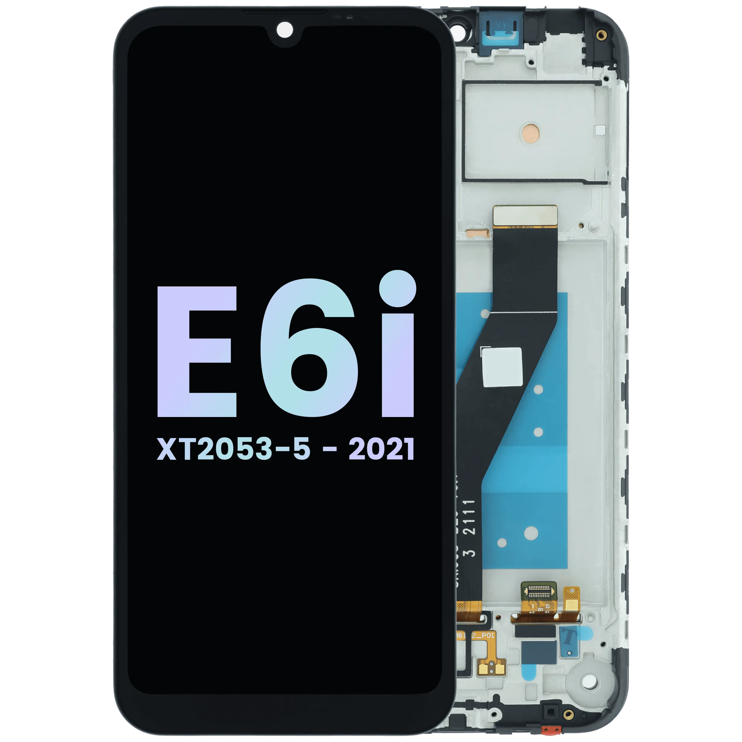 LCD-Display mit Rahmen für Motorola Moto E6i XT2053-5 (Original OEM) (Alle Farben)