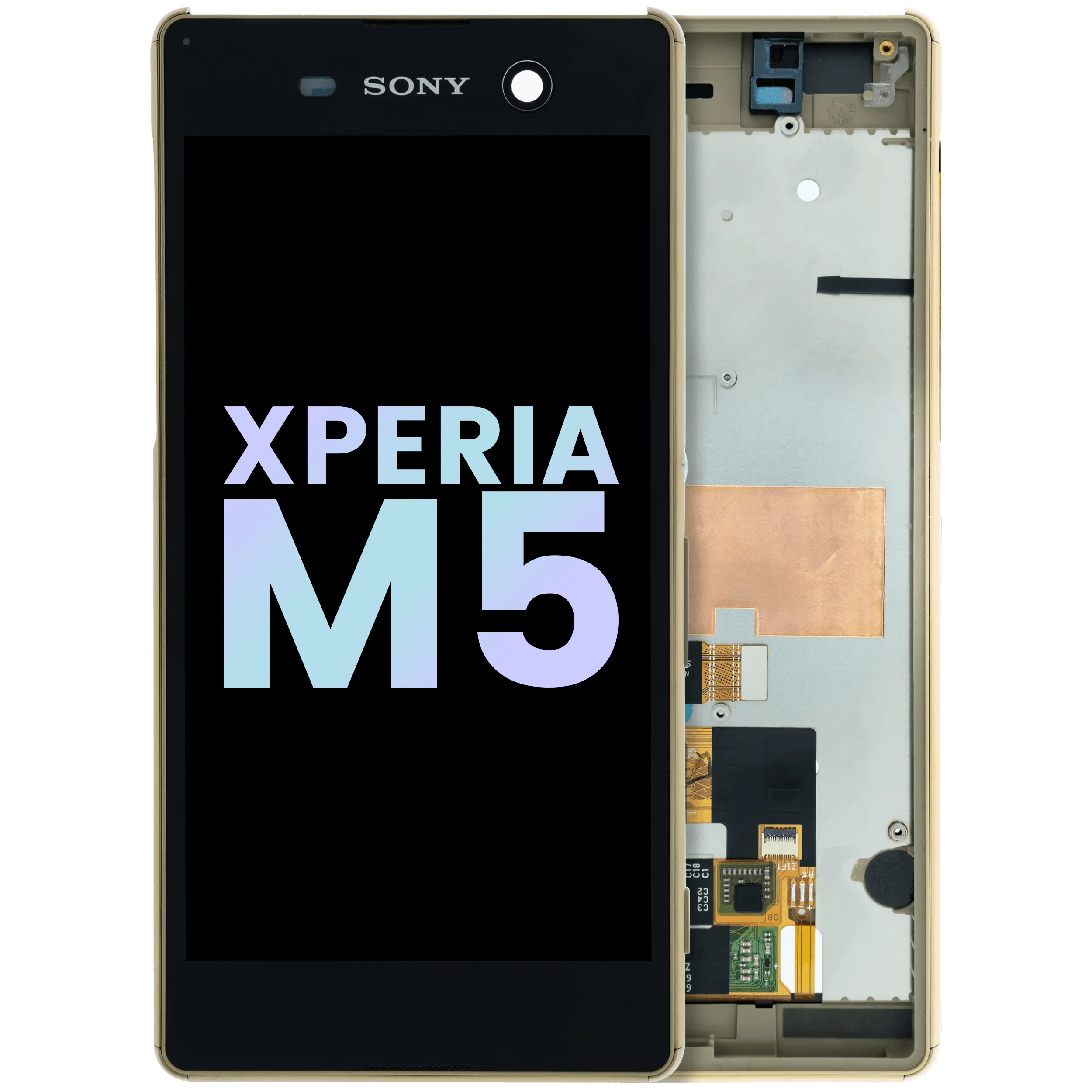 LCD-Display mit Rahmen für Sony Xperia M5 E5603 (Original)