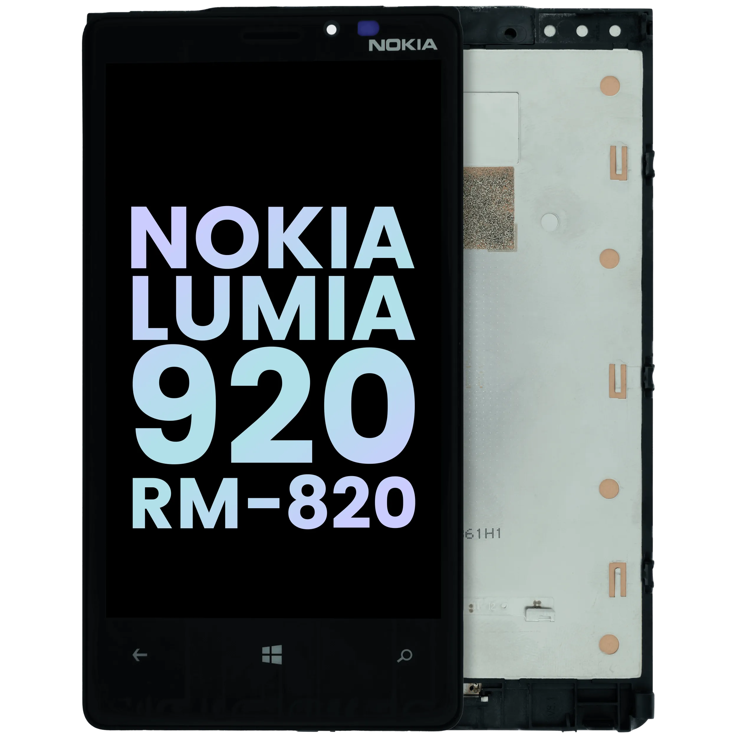 LCD-Display mit Rahmen für Nokia Lumia 920 RM-820 (Original)