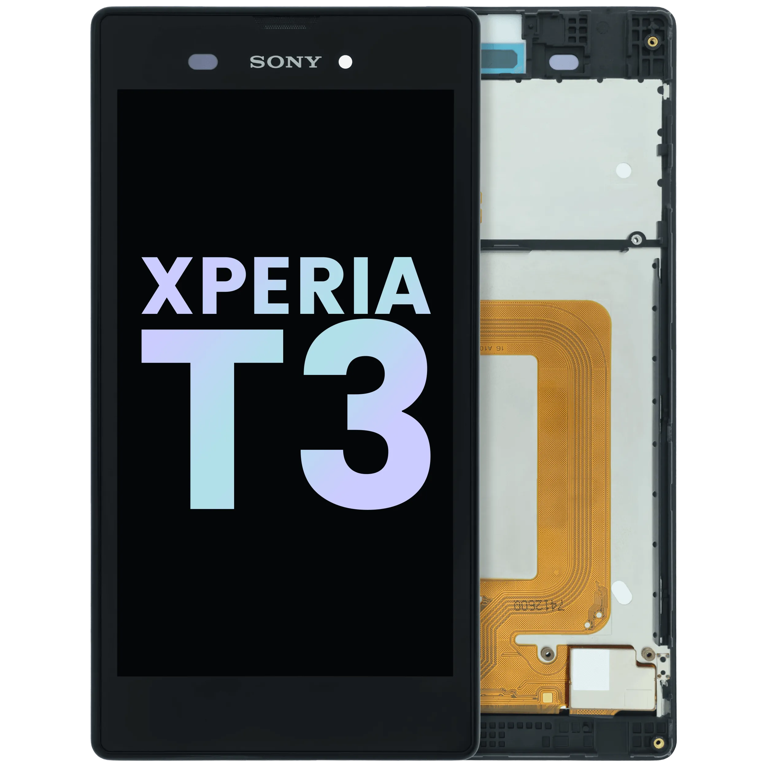LCD-Display mit Rahmen für Sony Xperia T3 D5103 (Original)