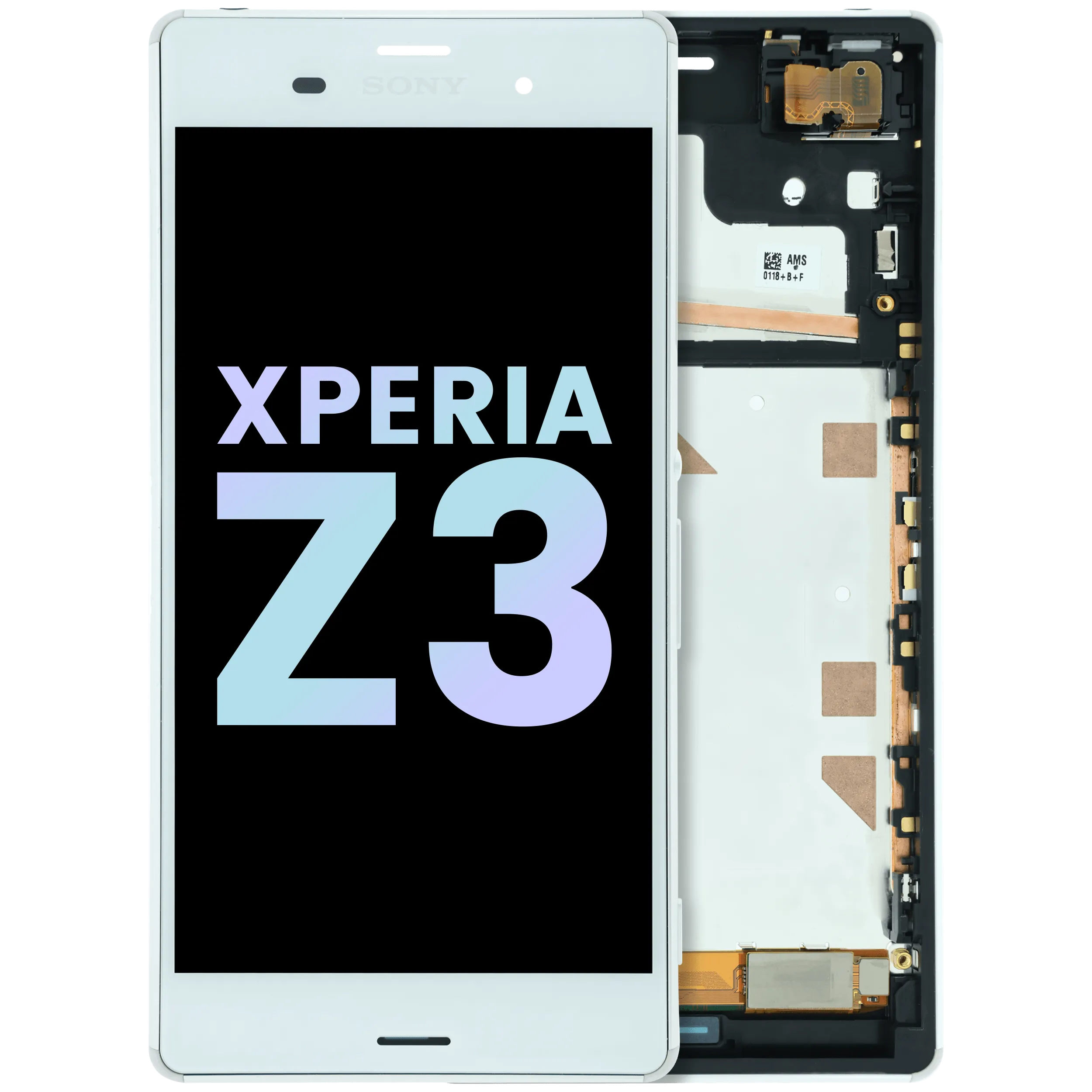 LCD-Display mit Rahmen für Sony Xperia Z3 (Original)