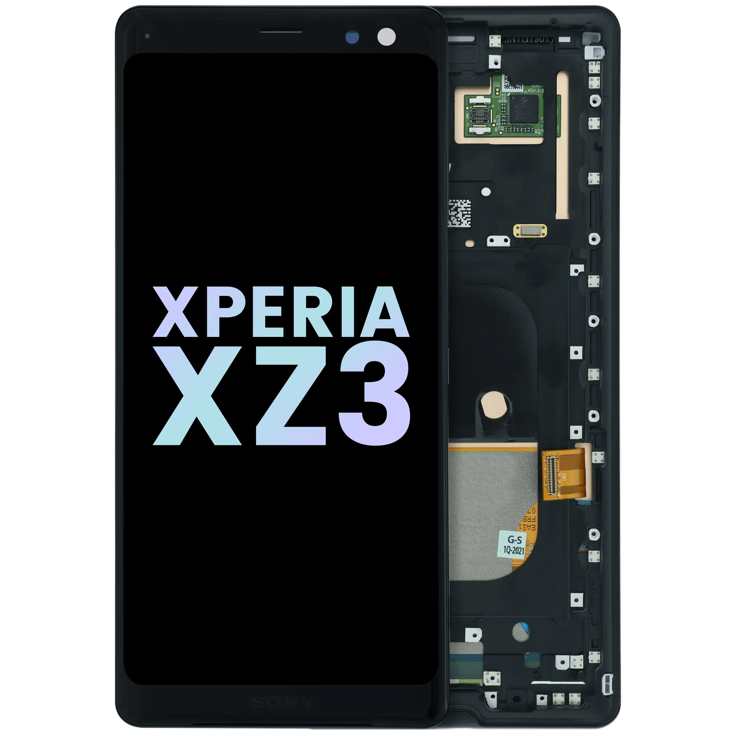 OLED-Display mit Rahmen für Sony Xperia XZ3 (Original)