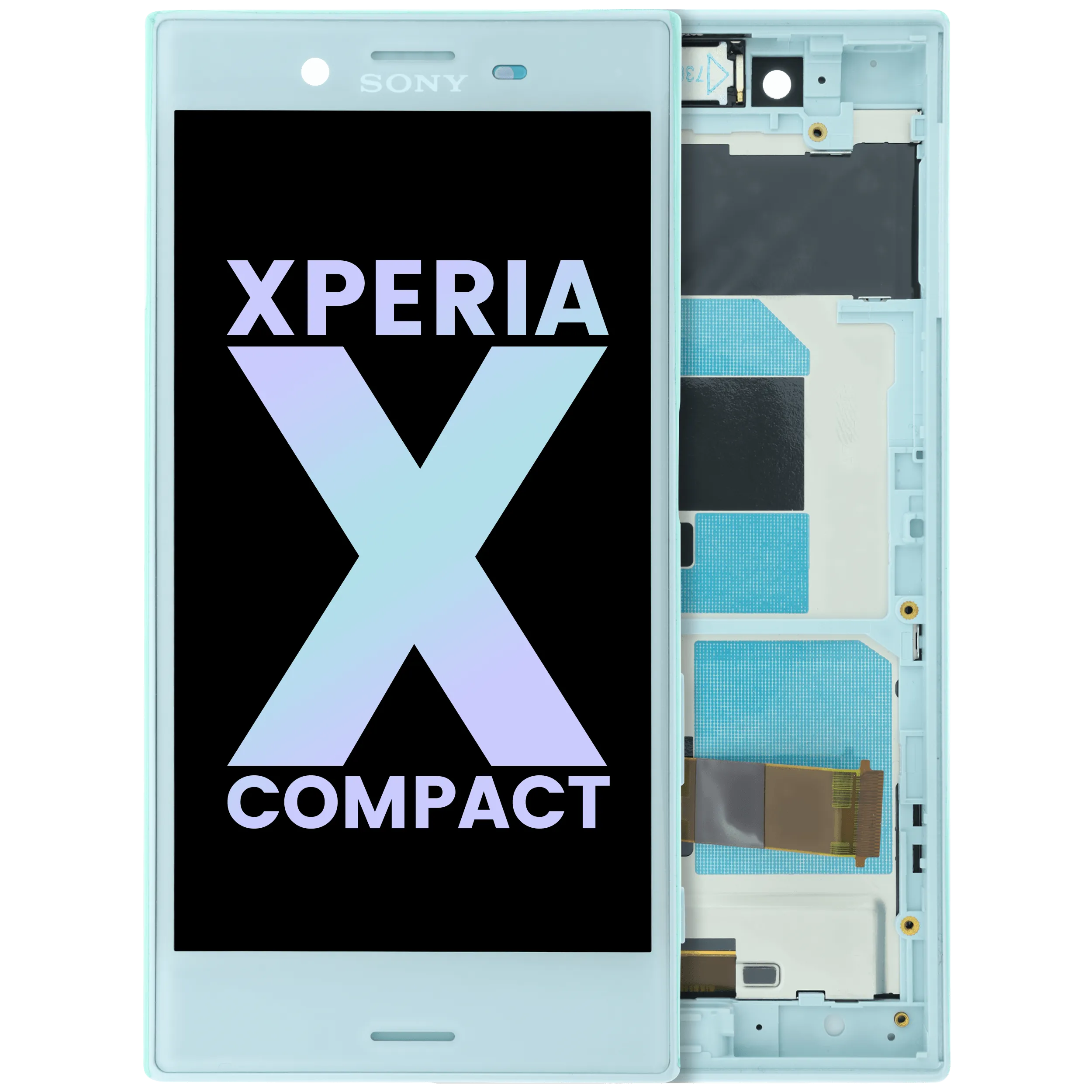 LCD-Display mit Rahmen für Sony Xperia X Compact (Original)