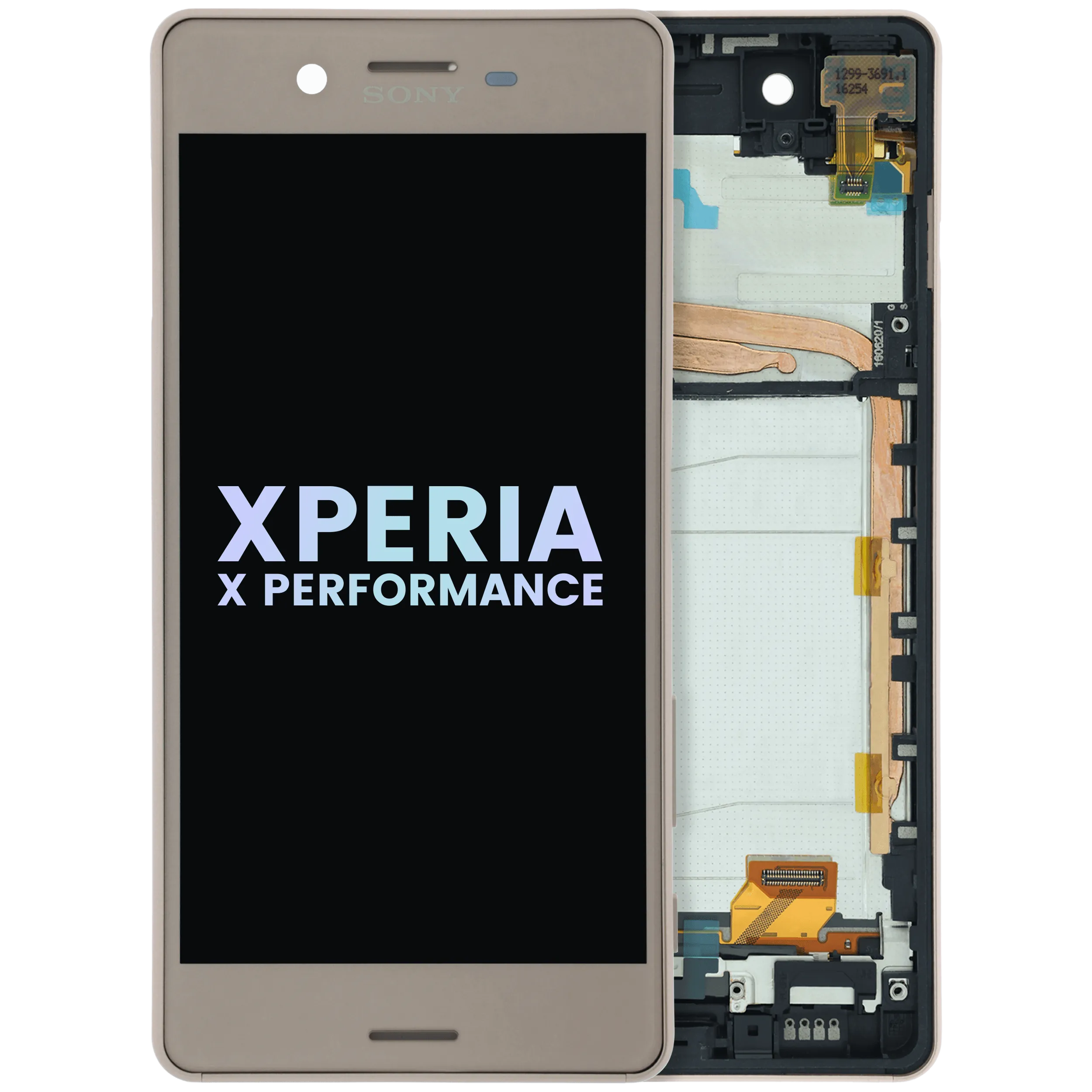 LCD-Display mit Rahmen für Sony Xperia X Performance (Original)
