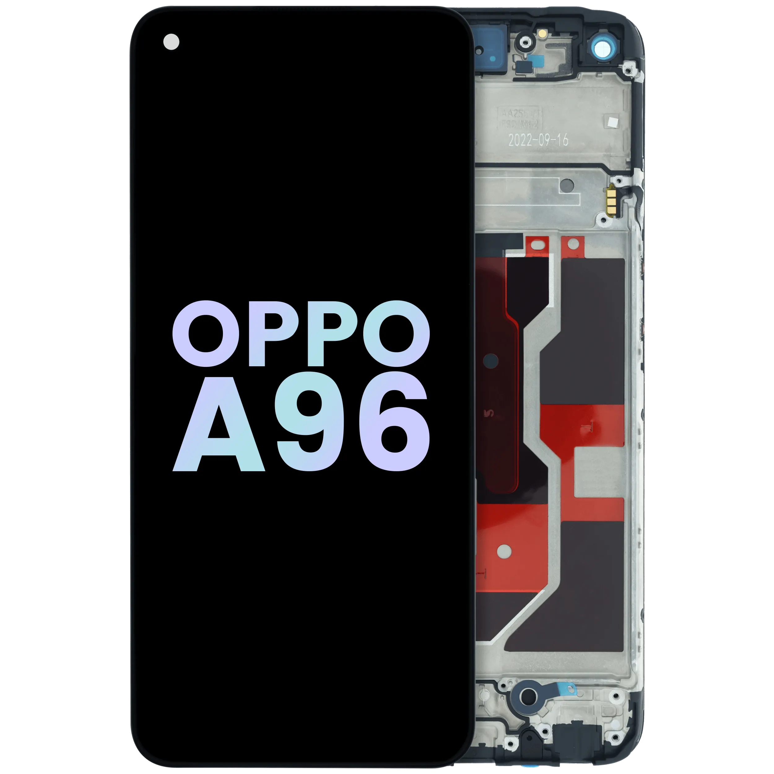 LCD-Display mit Rahmen für Oppo A96 (Original)