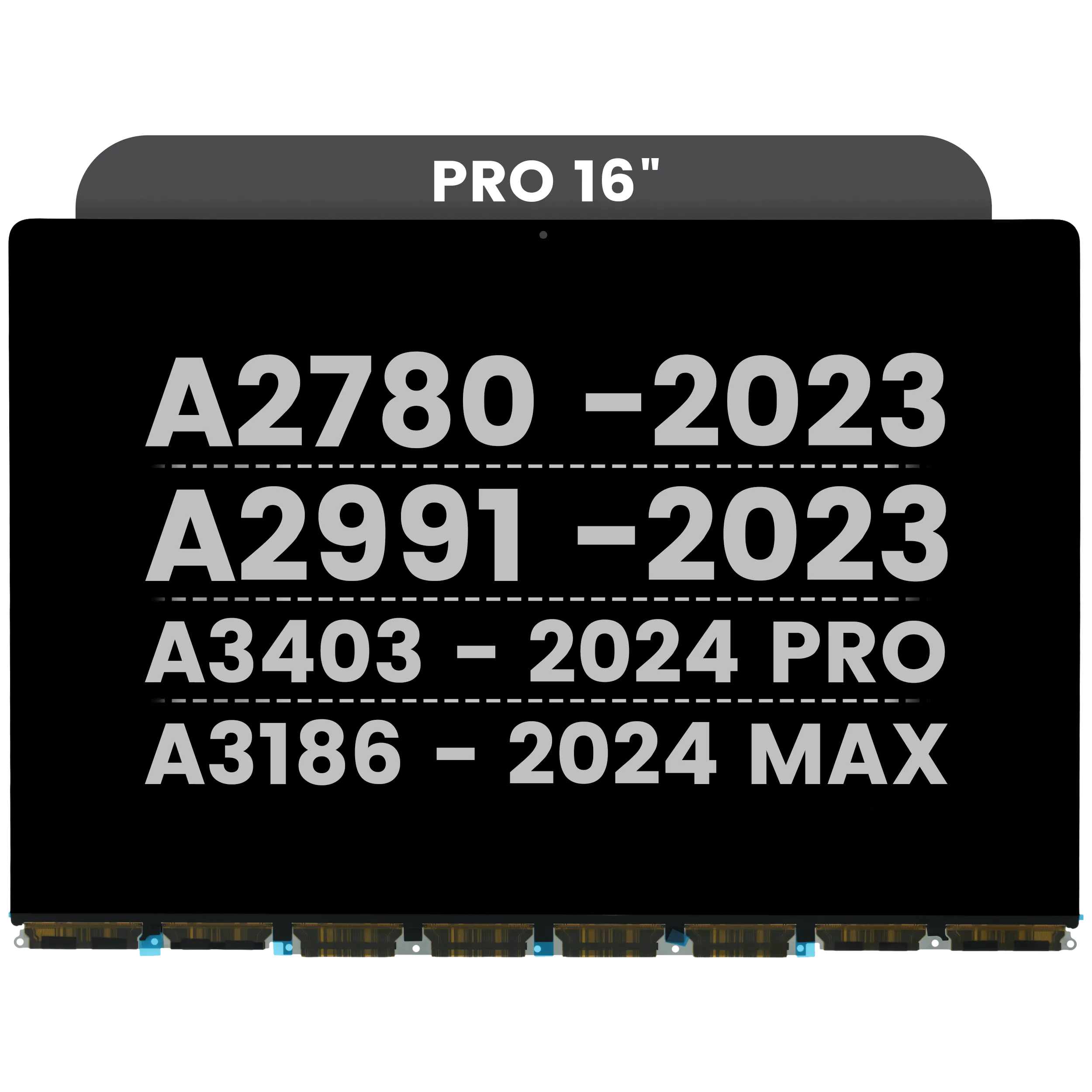 LCD Panel (seul) pour MacBook Pro 16" A2780 (2023) / A2991 (2023) / A3403 (2024) Pro / A3186 (2024) Max