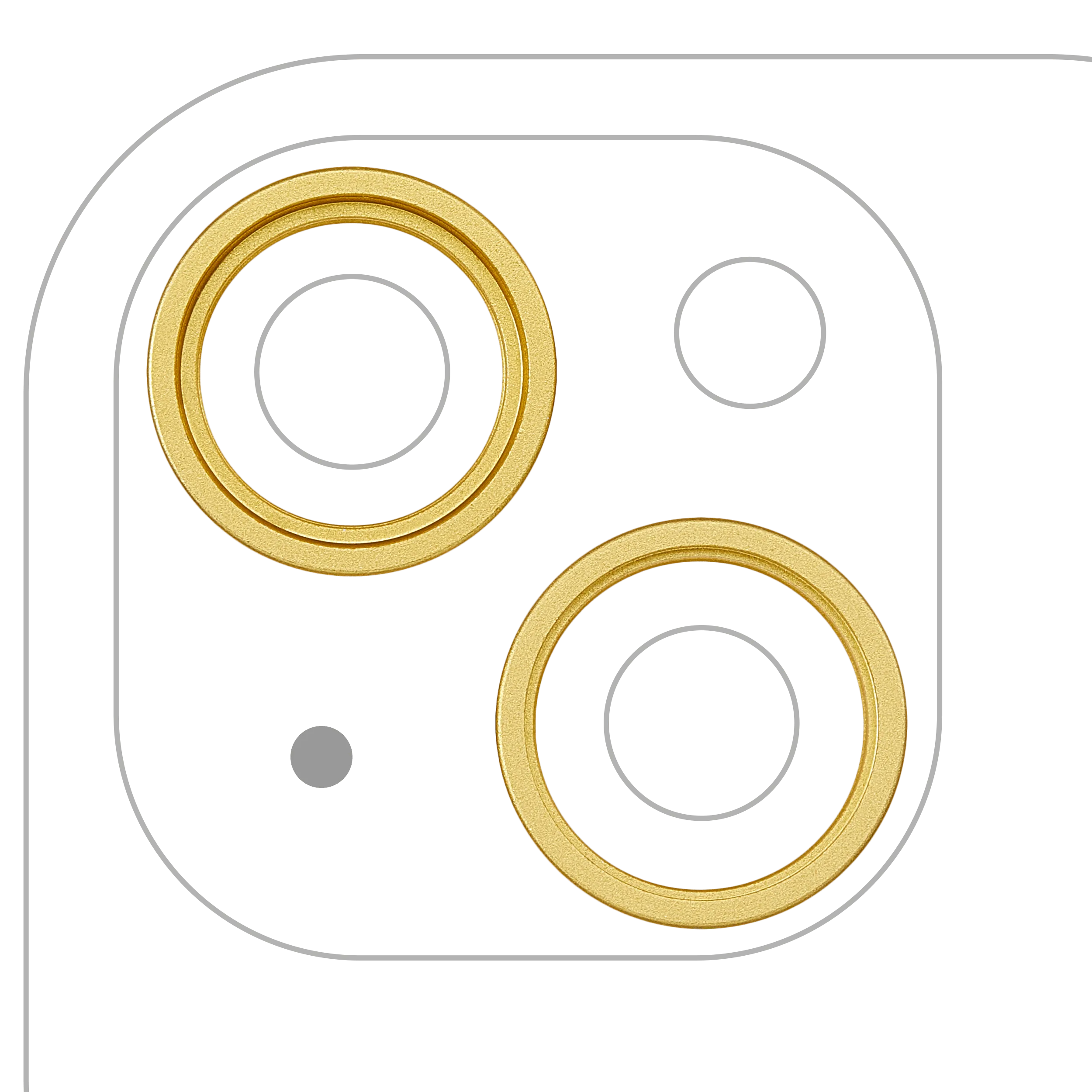 Anneau de la caméra arrière (seul) pour iPhone 14 / 14 Plus (set de 2 pièces)