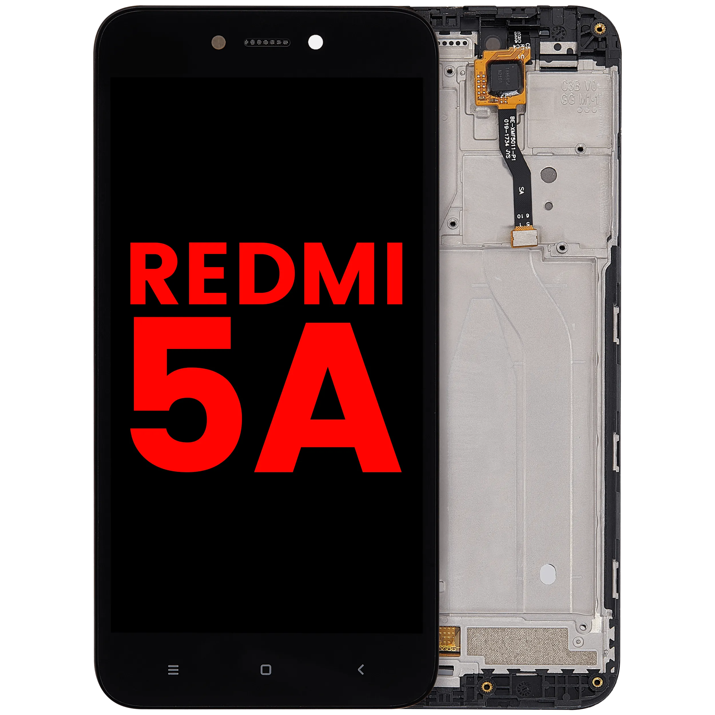 LCD-Display mit Rahmen für Xiaomi Redmi 5A (Kompatibel Plus)
