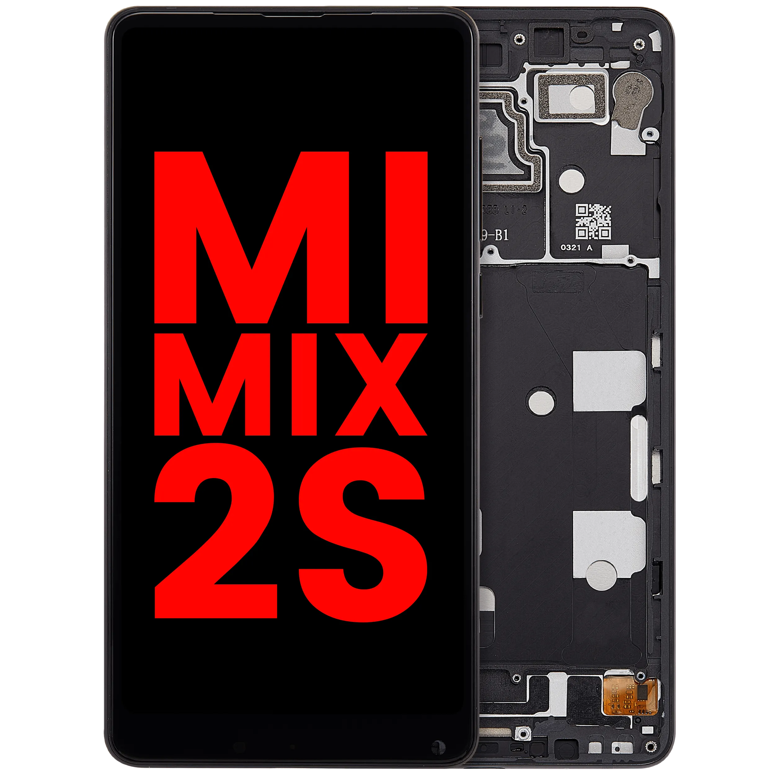 Écran LCD avec cadre pour Xiaomi Mi Mix 2S (Compatible Plus)