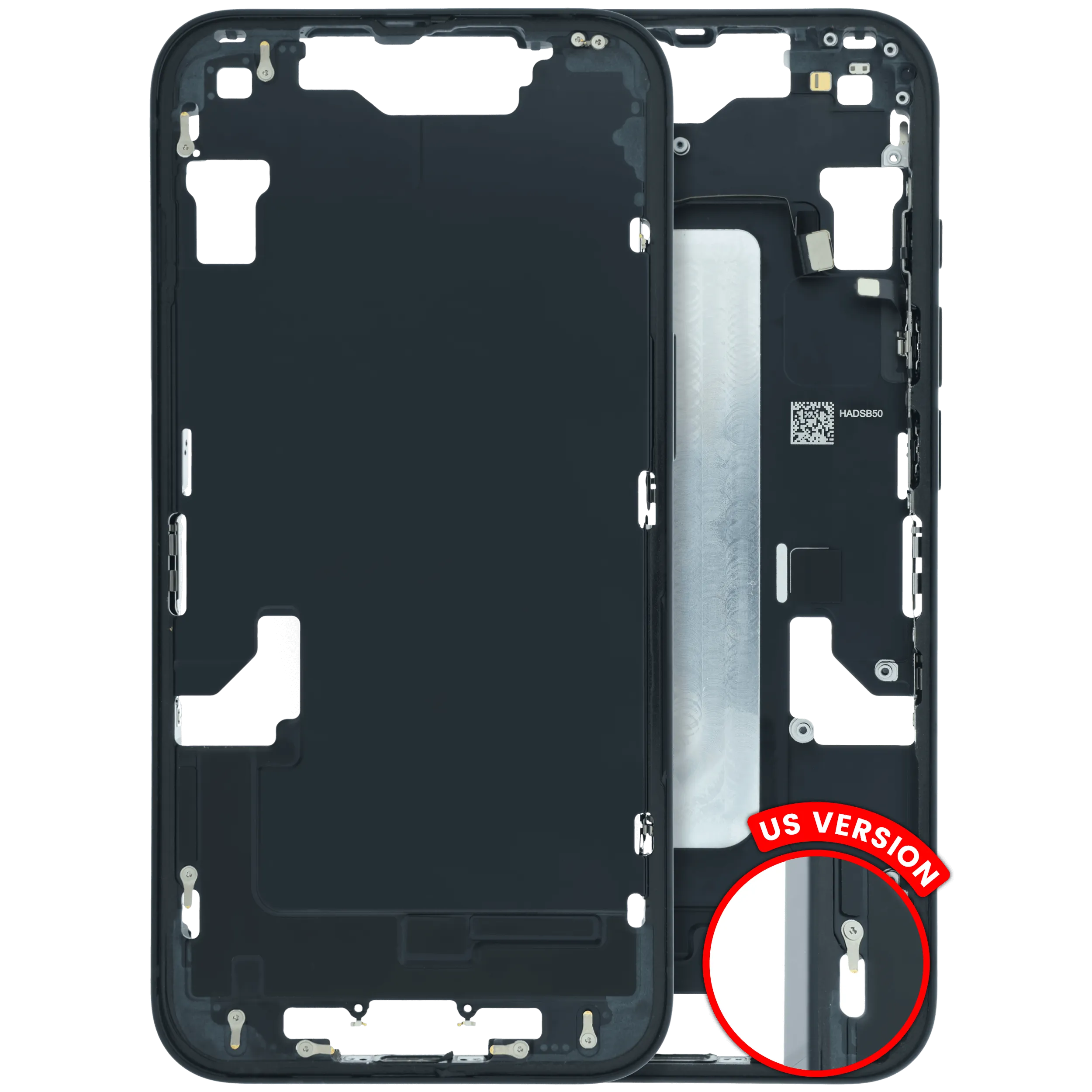 Châssis central avec petites pièces pour iPhone 16e / 17e (version US) (Original d'occasion · grade C)