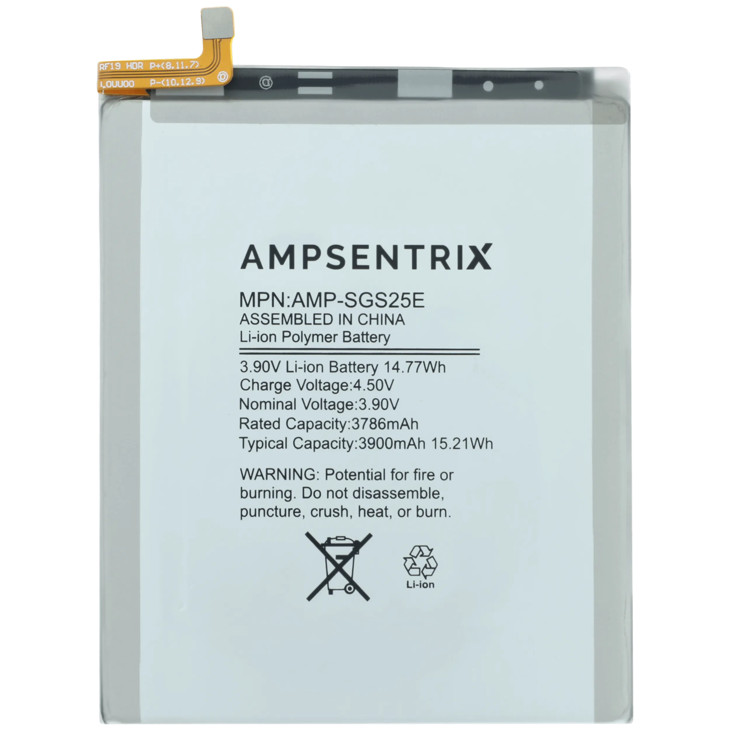 Batterie pour Samsung Galaxy S25 Edge (AmpSentrix Pro)