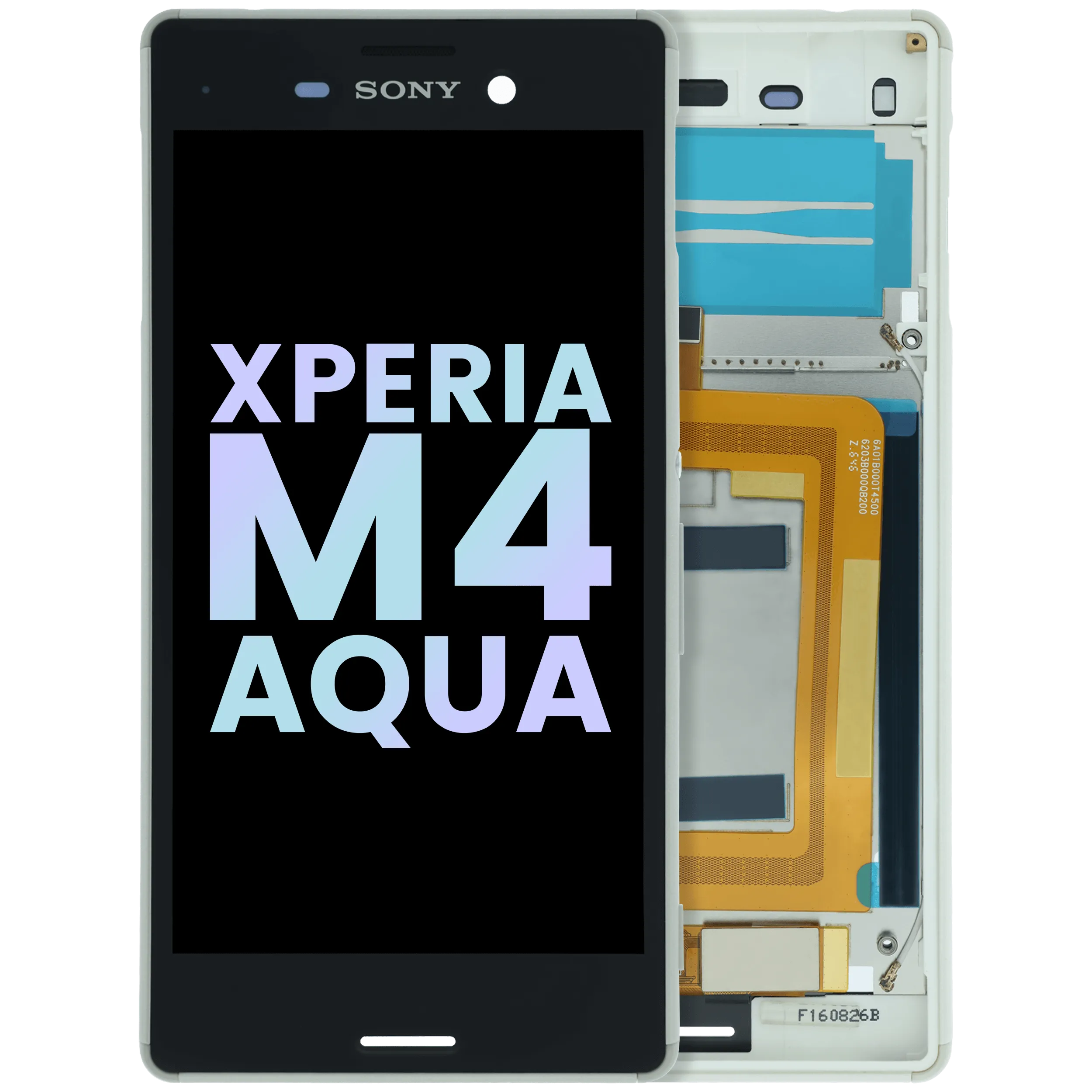 LCD-Display mit Rahmen für Sony Xperia M4 Aqua (Original)