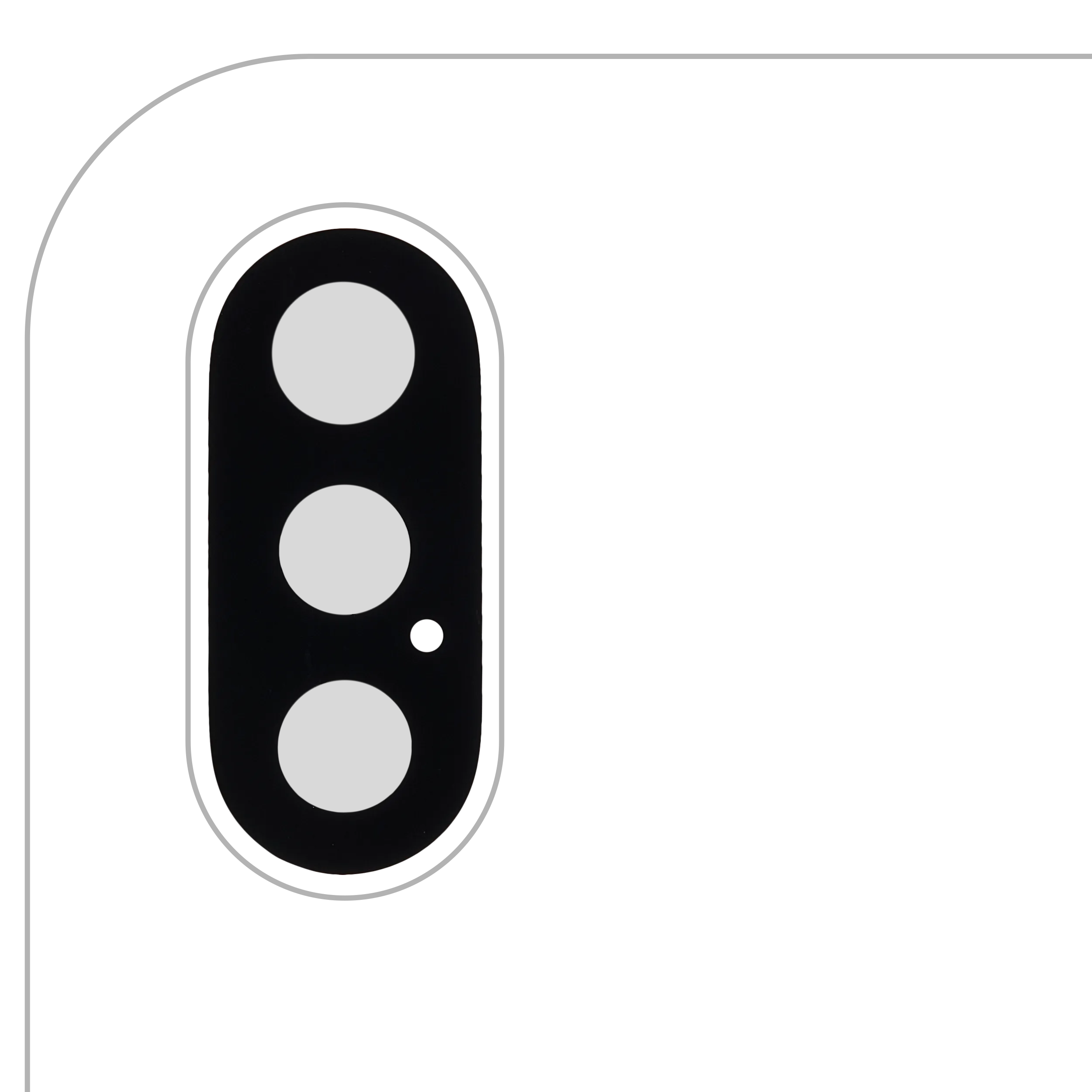 Lentille caméra arrière (vitre seule) avec adhésif pour iPhone XS / XS Max (Premium) (Toutes les couleurs)