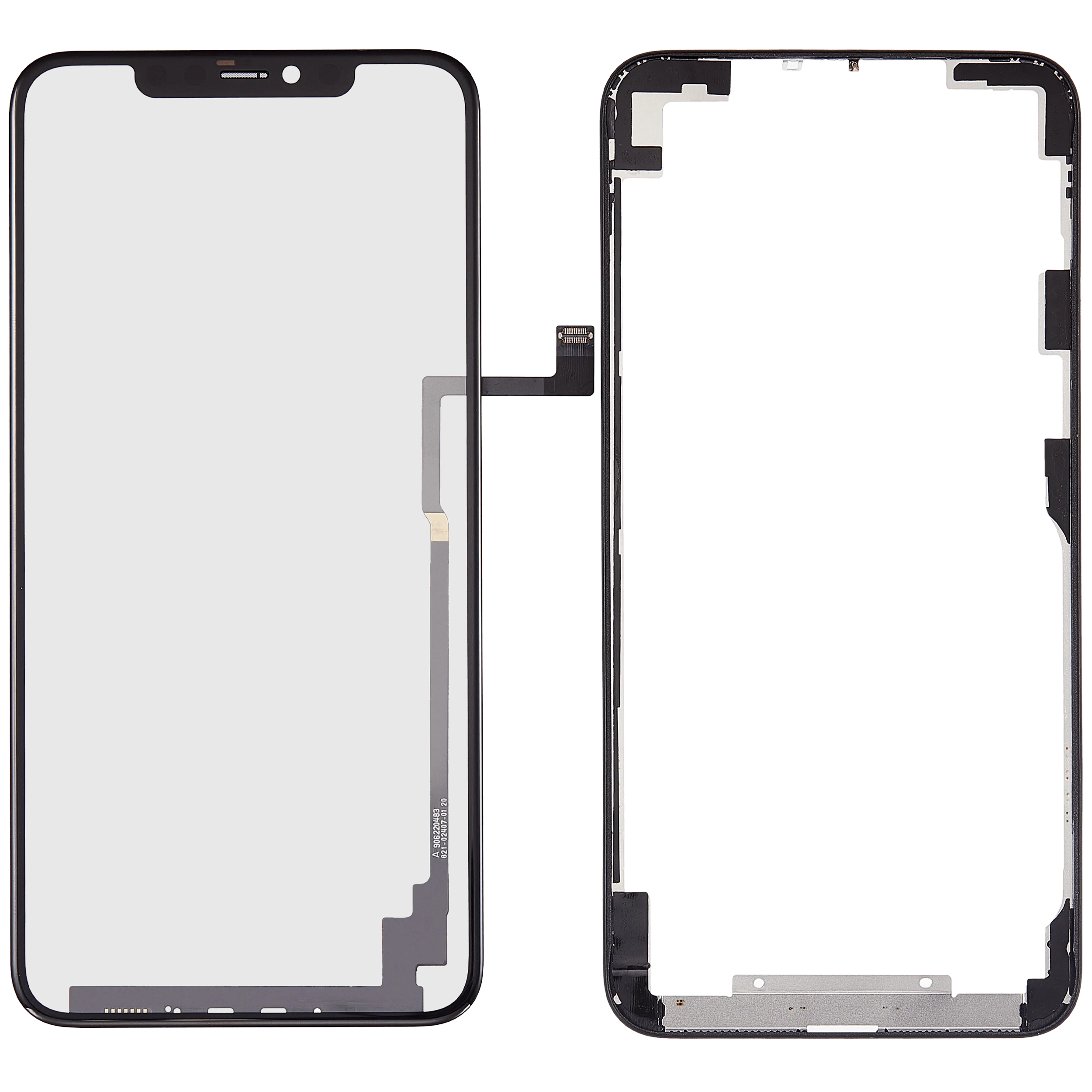 OCA Master 4-in-1 Short Flex (táctil (digitalizador) Touch con cristal + OCA + marco Pre-installed) para iPhone 11 Pro Max