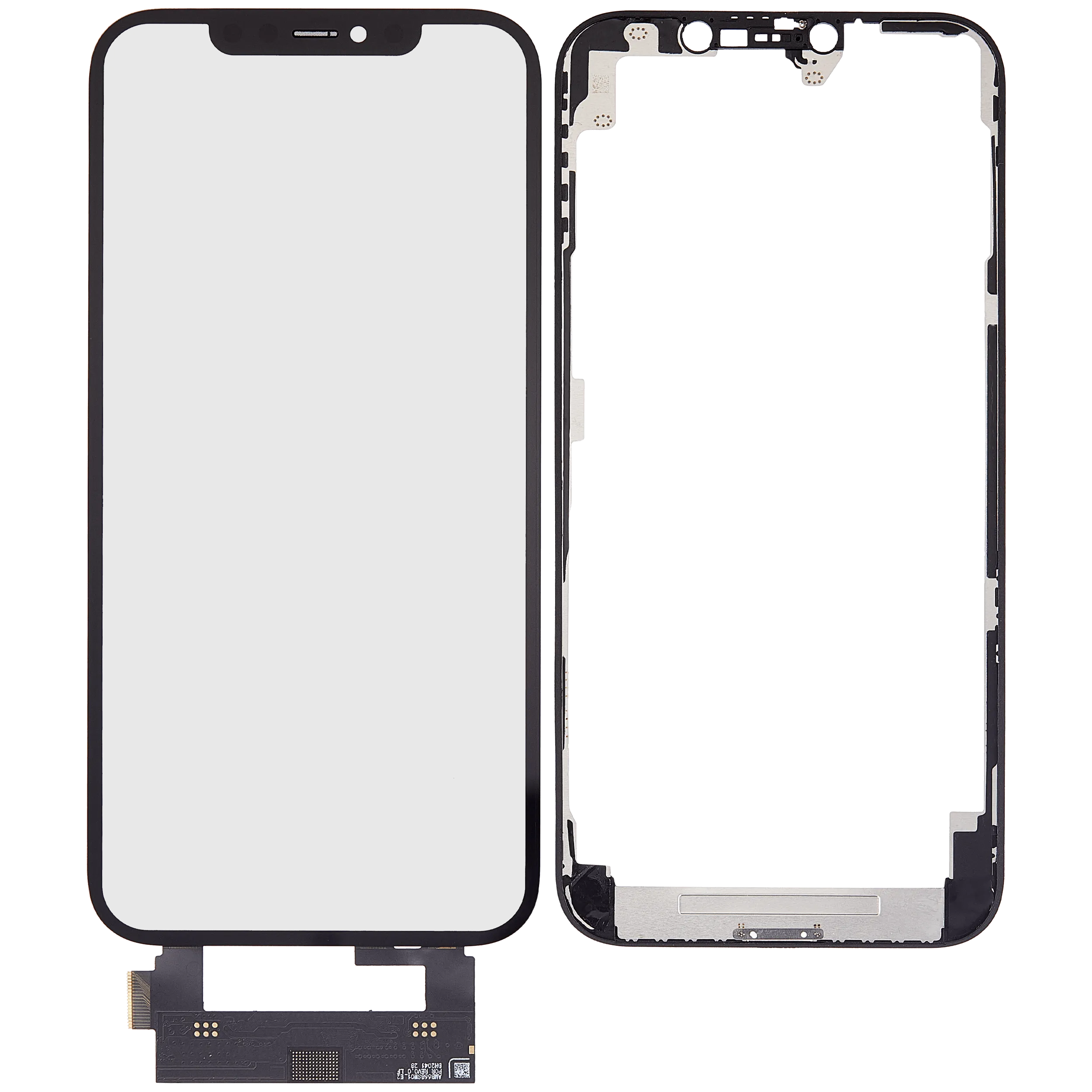 4 en 1 Long Flex (táctil (digitalizador) Touch con cristal + OCA + marco Pre-installed) para iPhone 12 Pro Max (OCA Master)