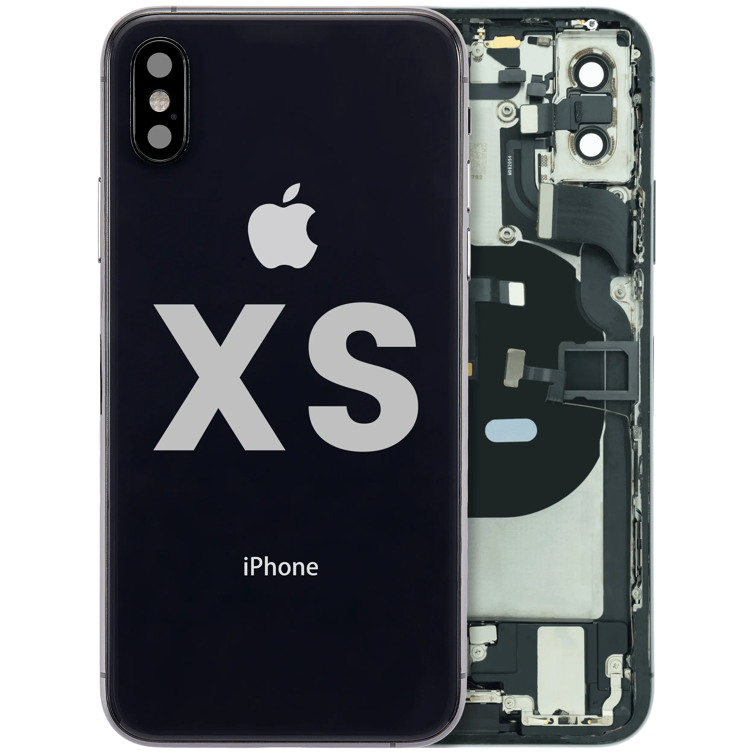 Carcasa trasera con flex de carga y piezas pequeñas preinstaladas para iPhone XS (Original usada · grado B)
