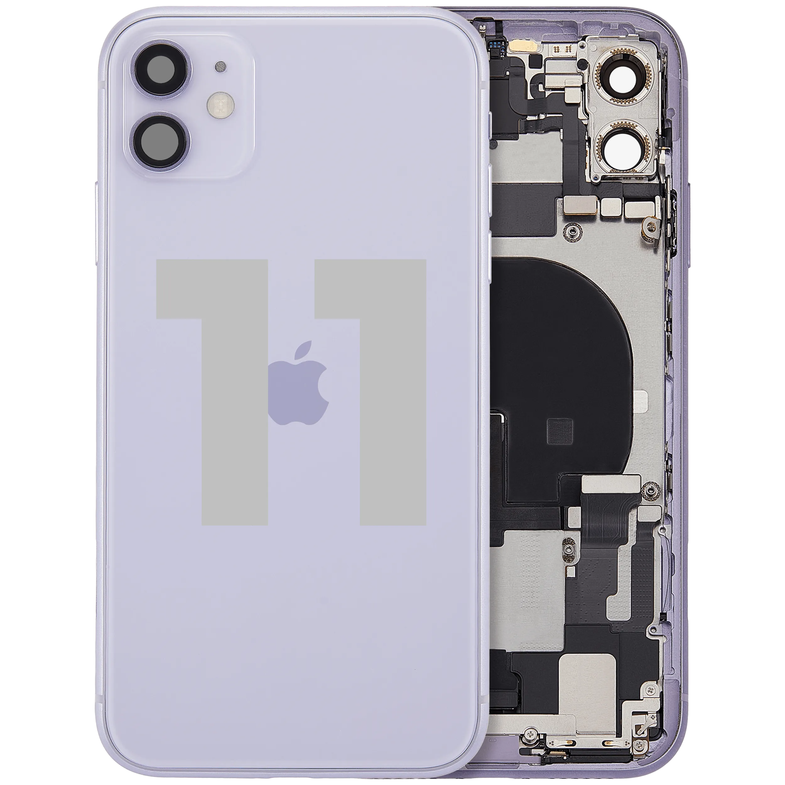 Rückgehäuse mit Ladebuchsen-Flexkabel und Kleinteilen für iPhone 11 (Original gebraucht · Zustand B)